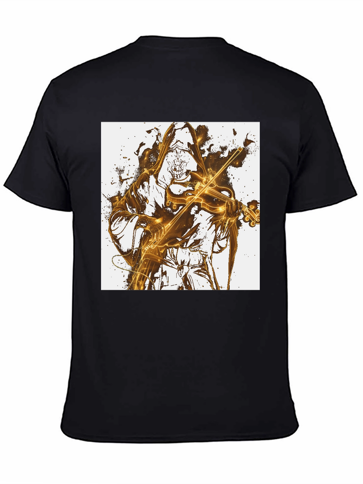 Grim Reaper Violinist Graphic Tee - Black
