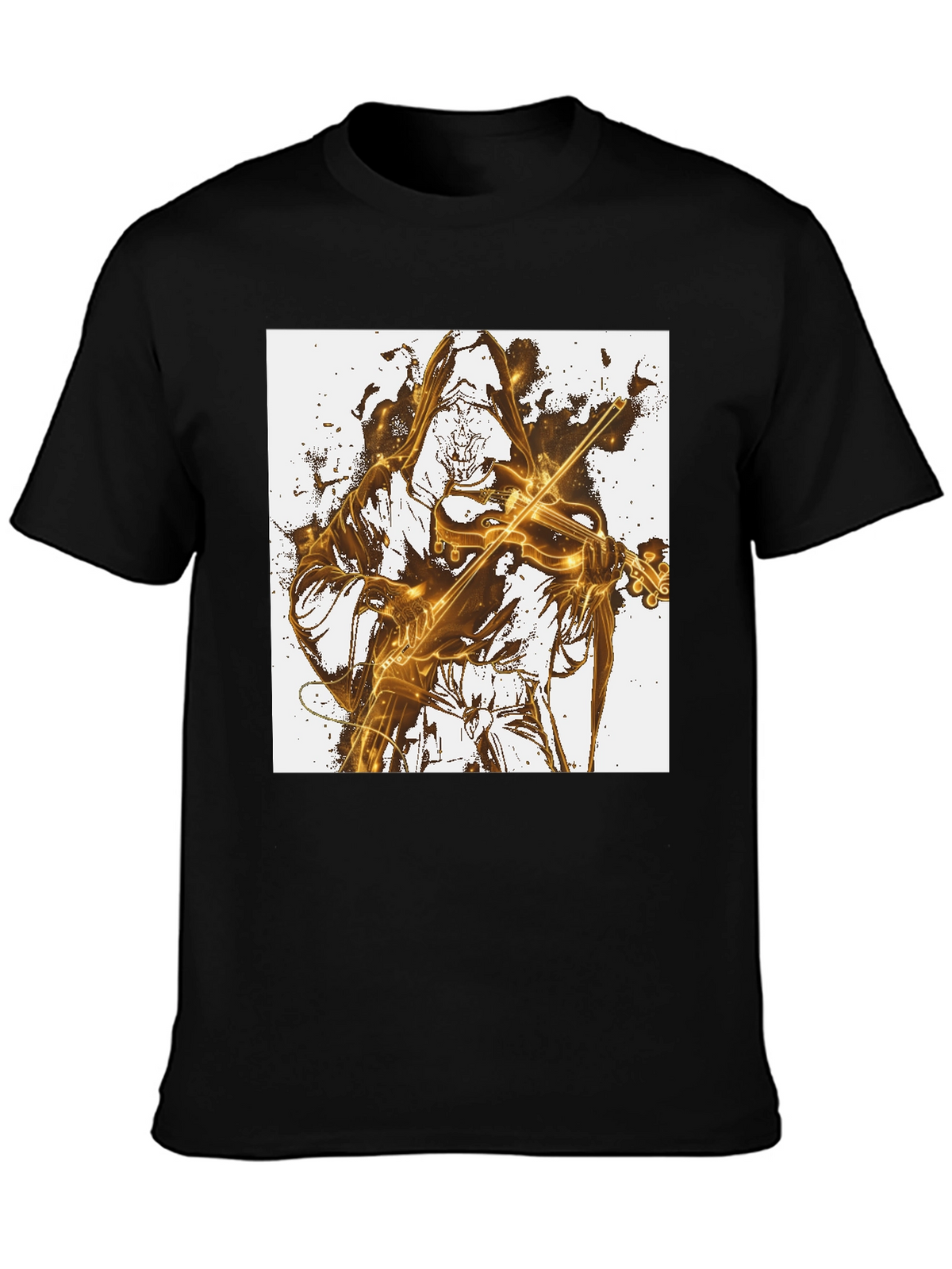 Grim Reaper Violinist Graphic Tee - Black