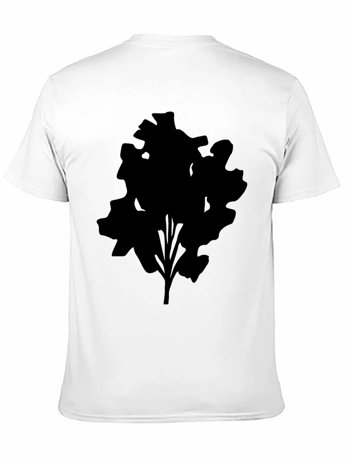 Mens Black T-Shirt with Abstract Tree Silhouette Design