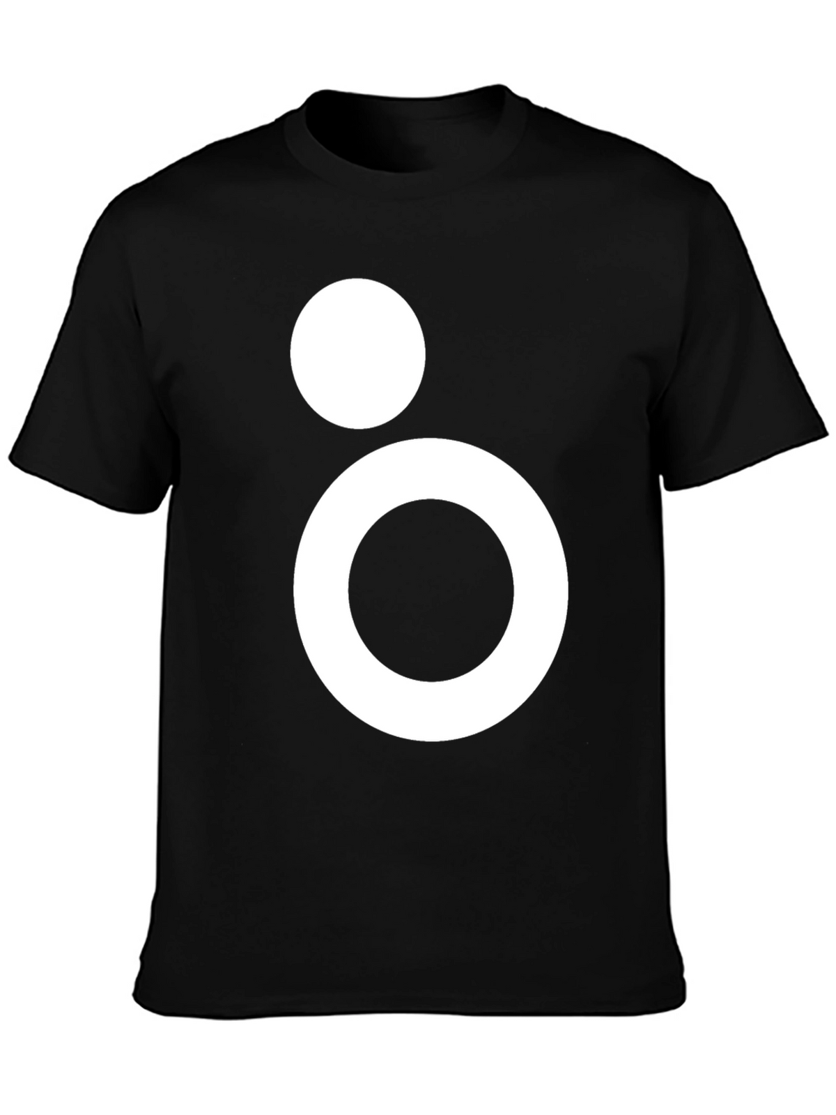 Modern Geometric Graphic Tee - Black Casual T-Shirt