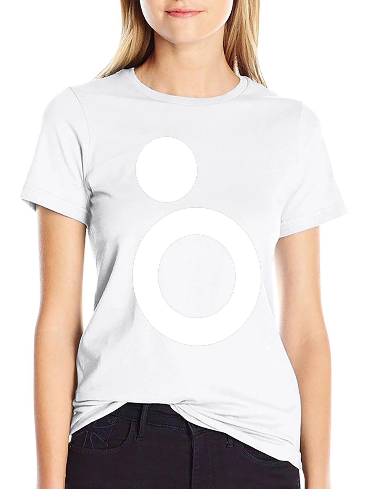 Modern Geometric Graphic Tee - Black Casual T-Shirt