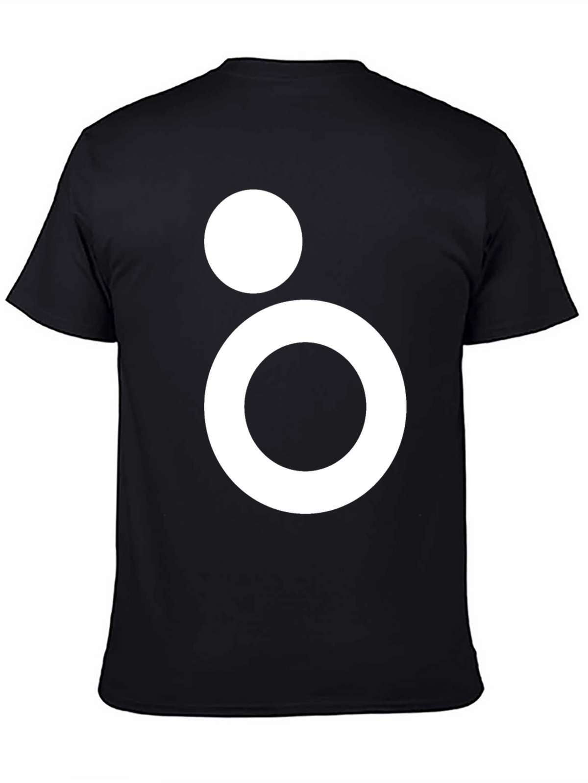 Modern Geometric Graphic Tee - Black Casual T-Shirt