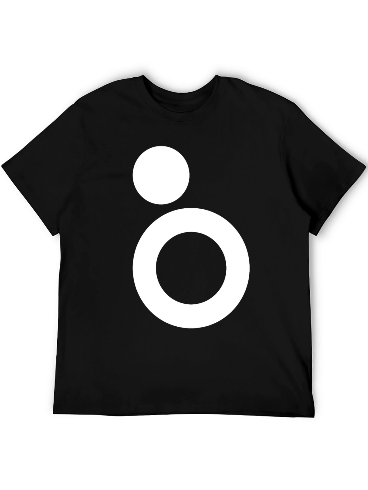 Modern Geometric Graphic Tee - Black Casual T-Shirt