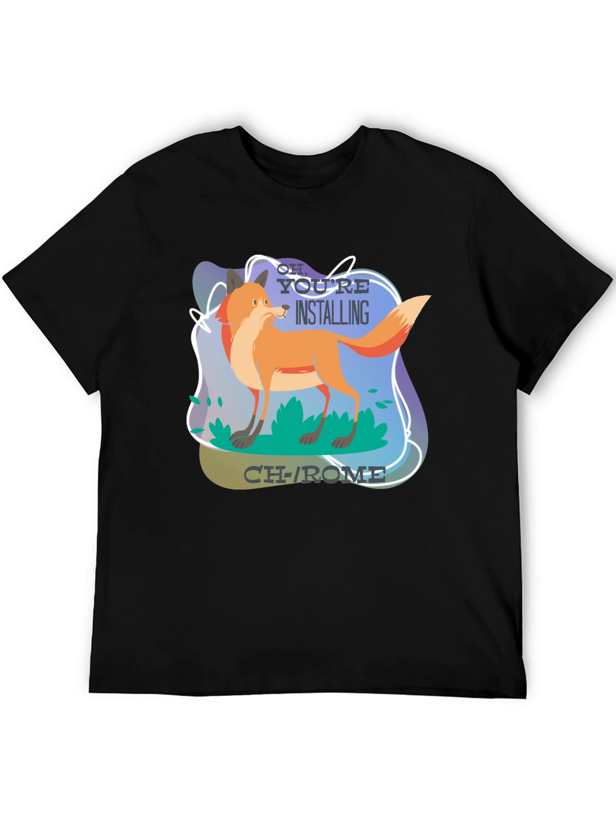 Funny Fox Installing CH-ROME T-Shirt