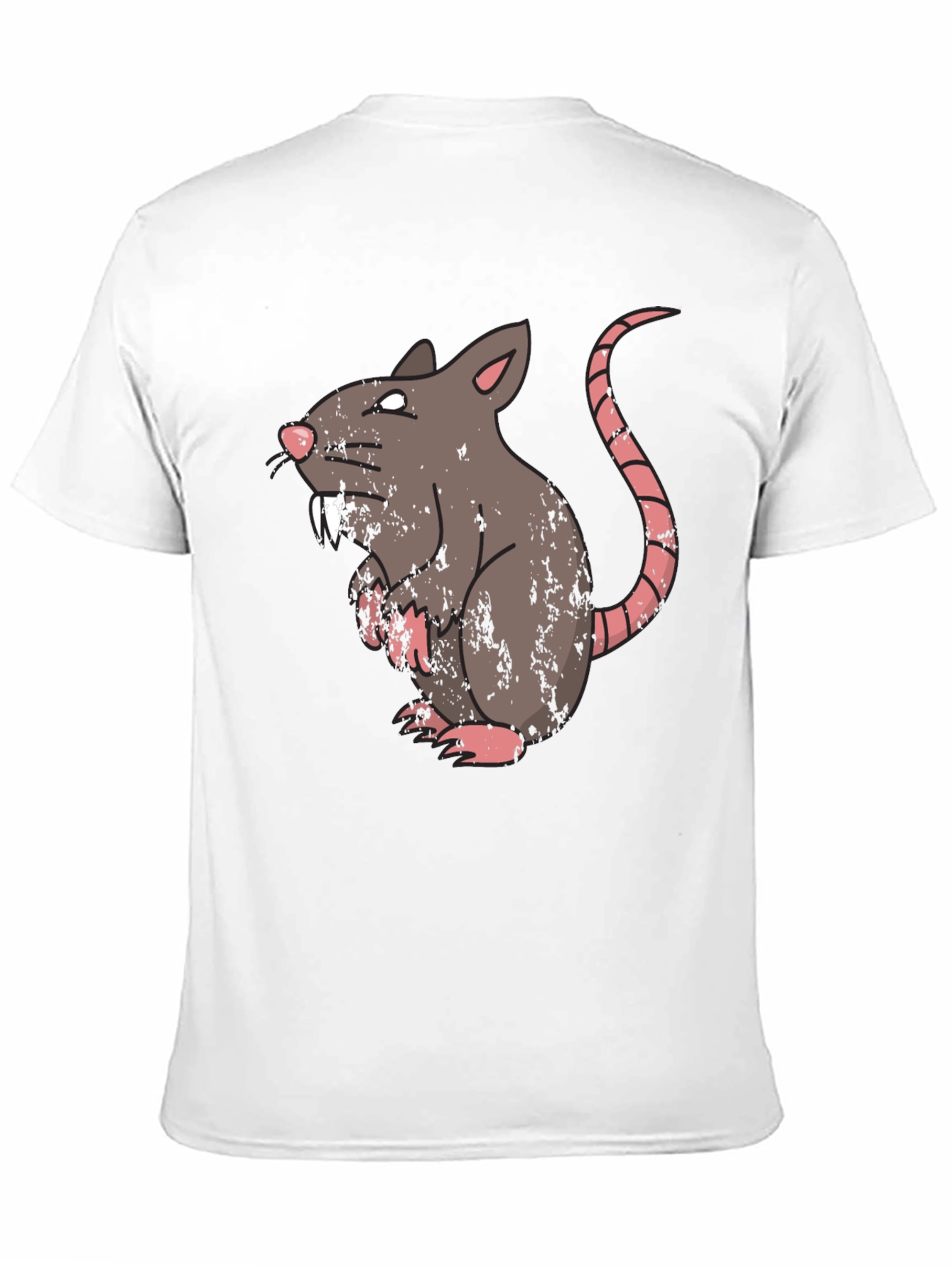 Rat Graphic T-Shirt - Mens Black Crew Neck Tee