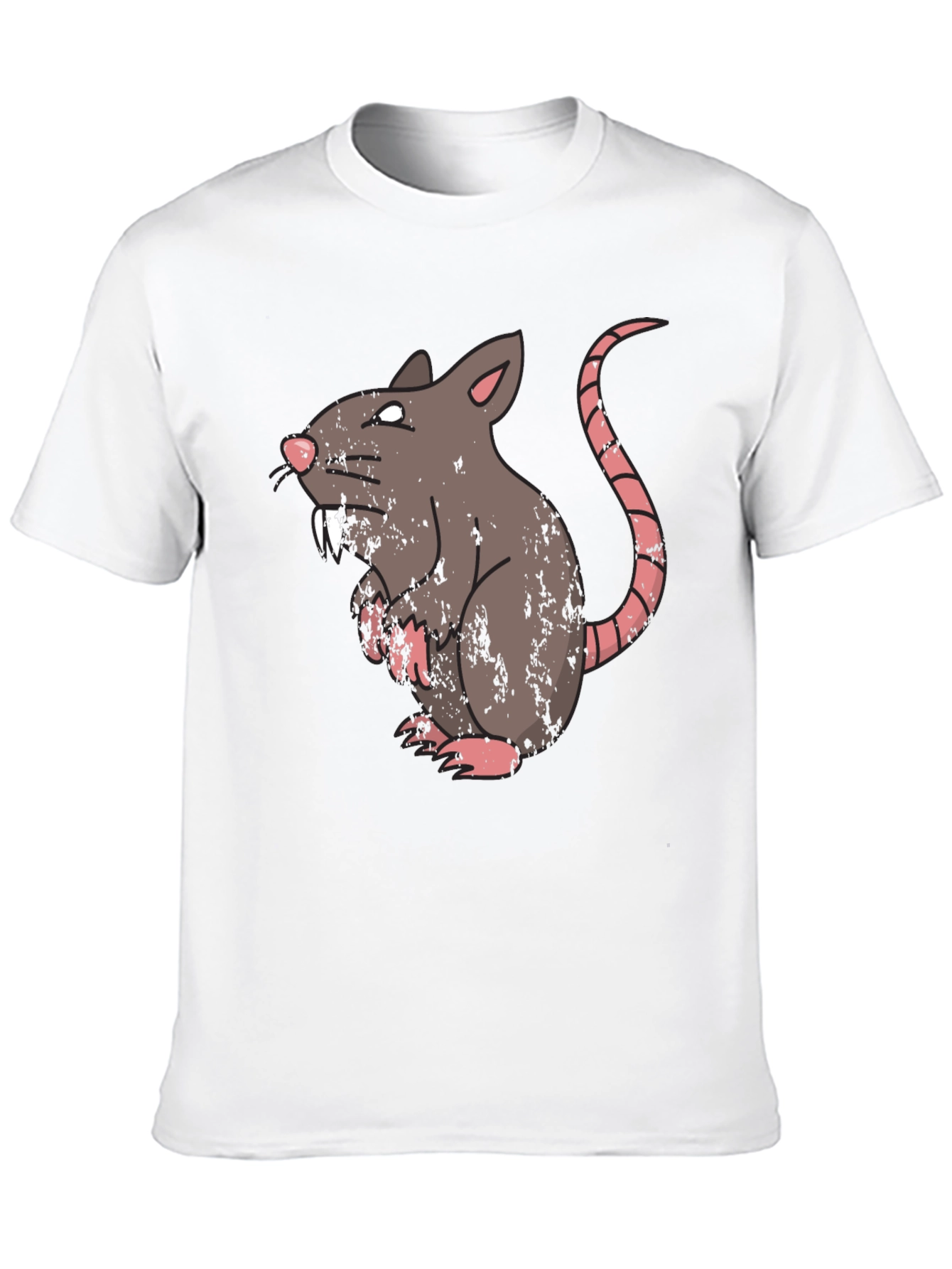 Rat Graphic T-Shirt - Mens Black Crew Neck Tee