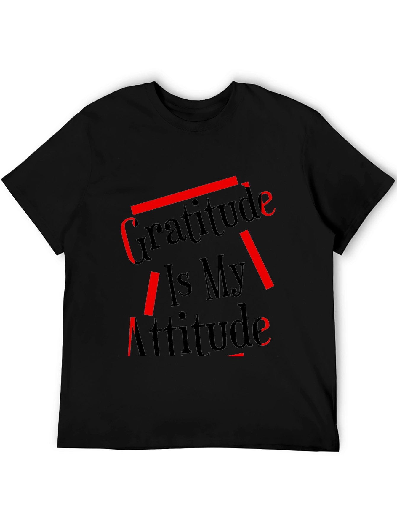 Gratitude is My Attitude Graphic Tee - Black