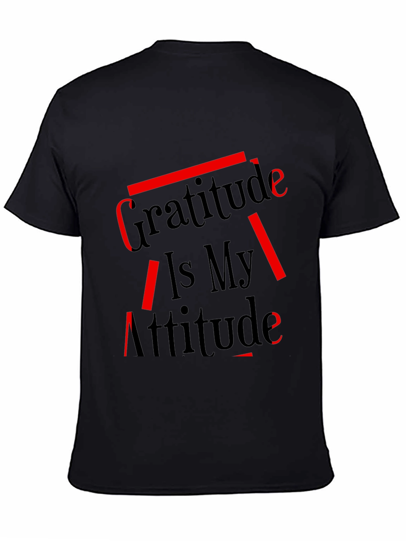 Gratitude is My Attitude Graphic Tee - Black