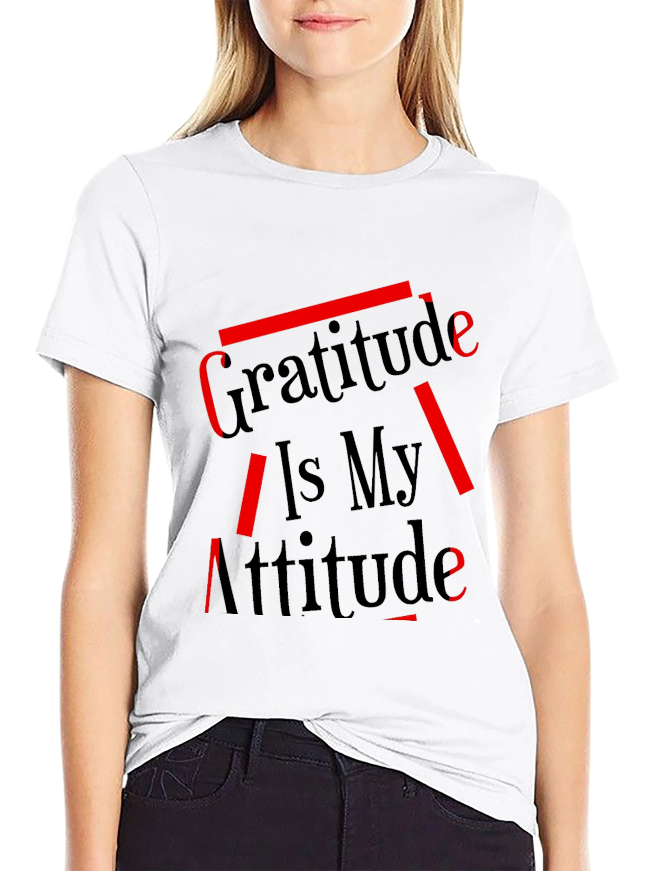 Gratitude is My Attitude Graphic Tee - Black