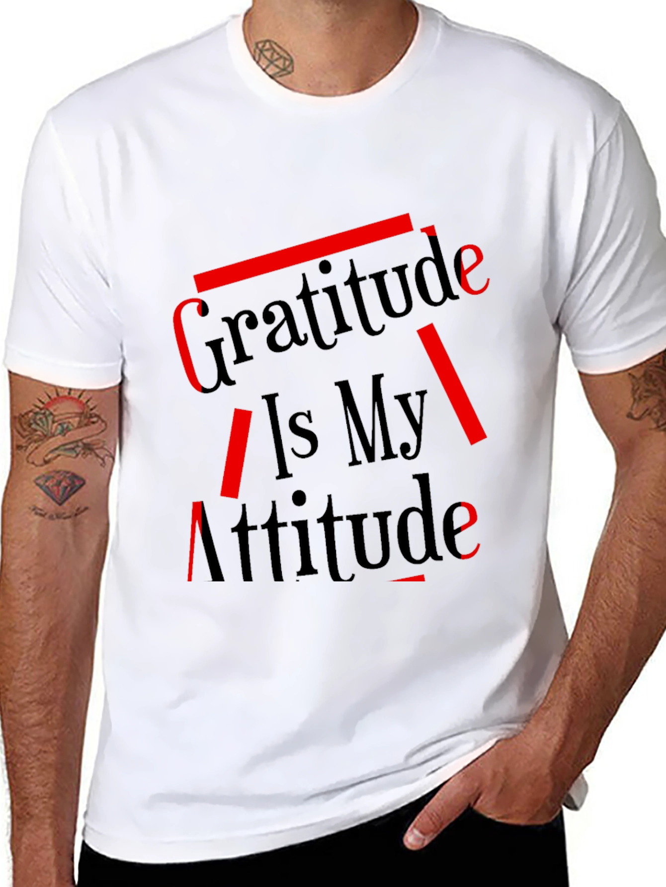 Gratitude is My Attitude Graphic Tee - Black