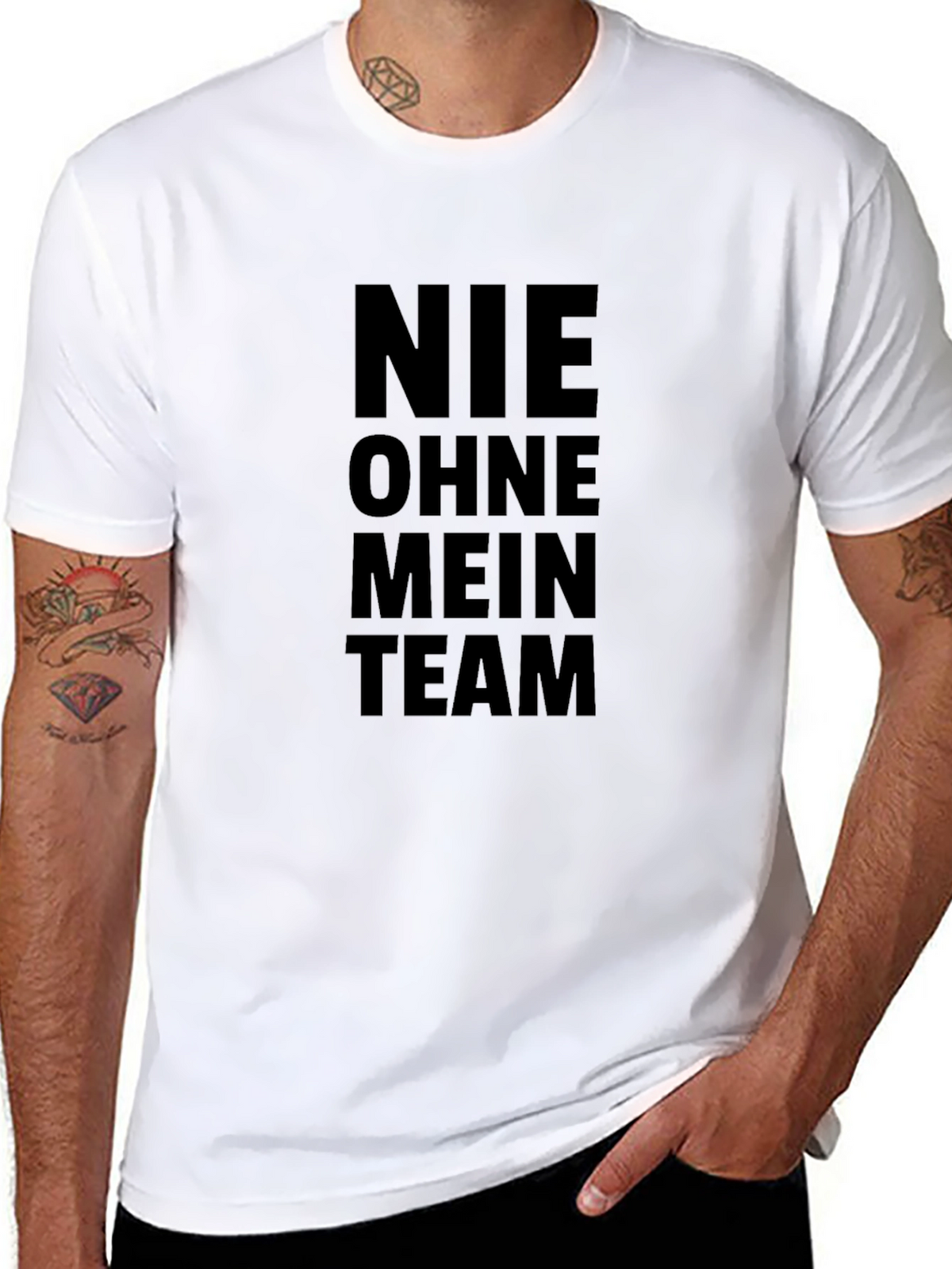 Nie Ohne Mein Team Black Graphic Tee