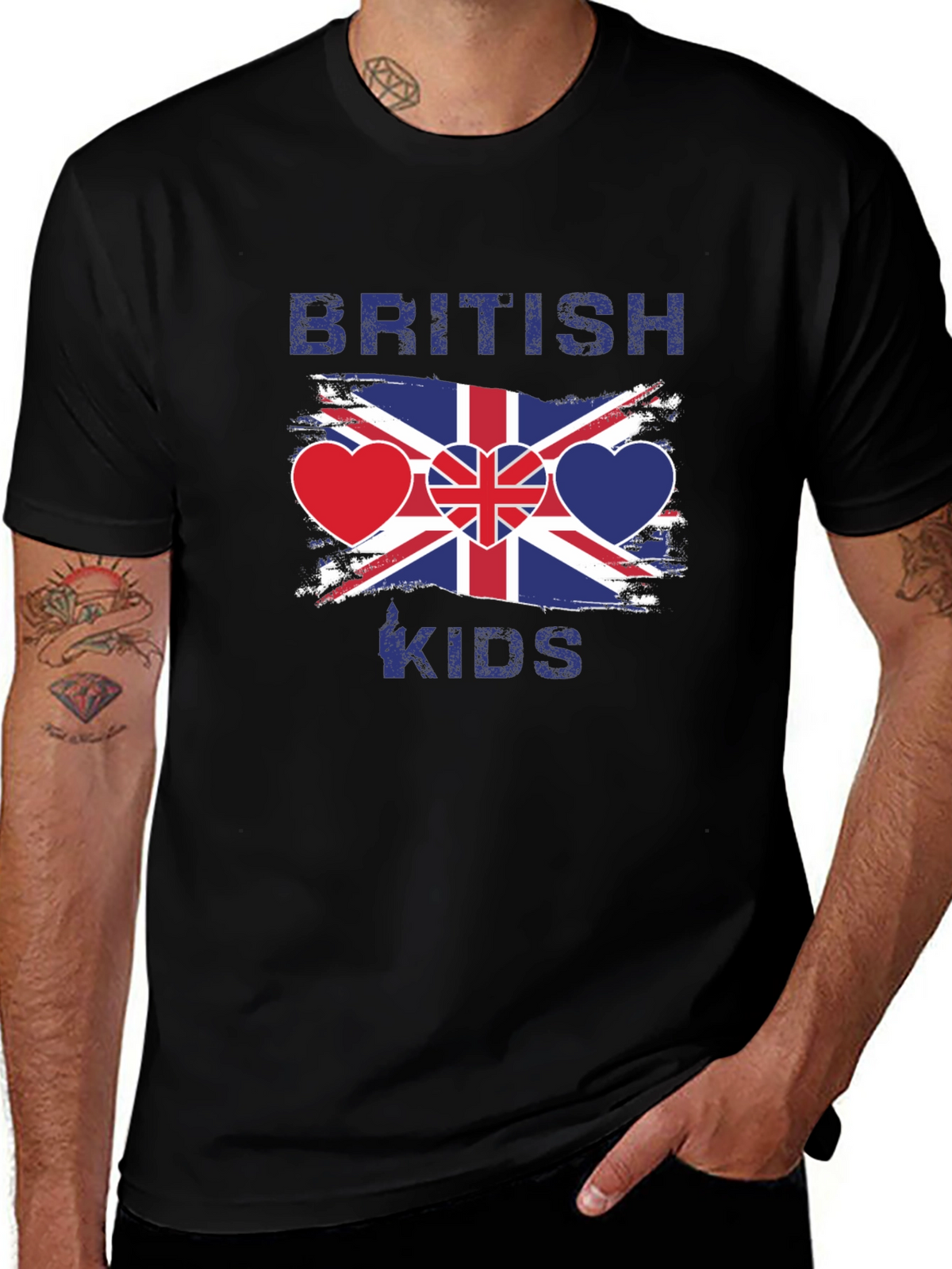 British Kids Flag Heart T-Shirt