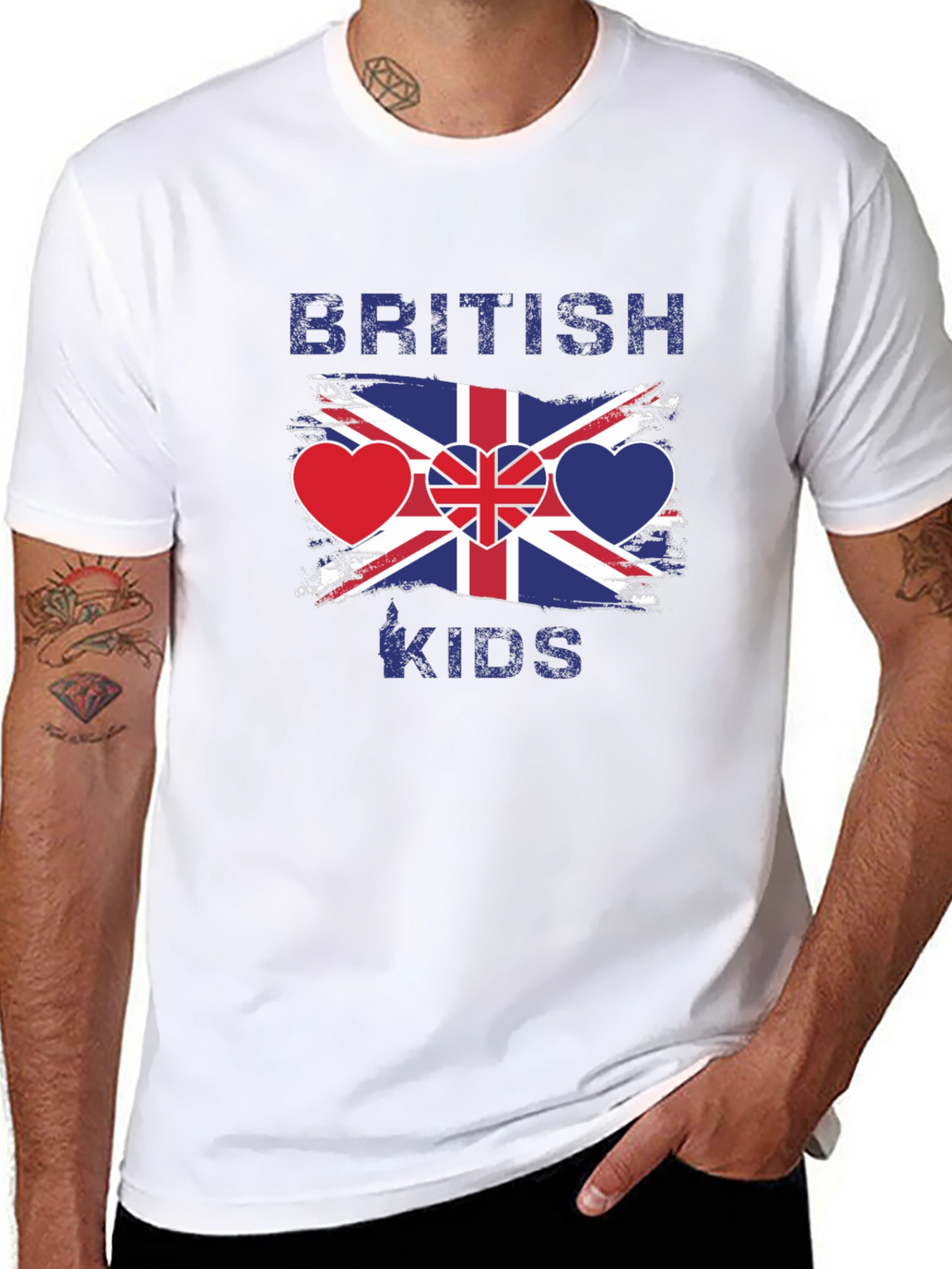 British Kids Flag Heart T-Shirt