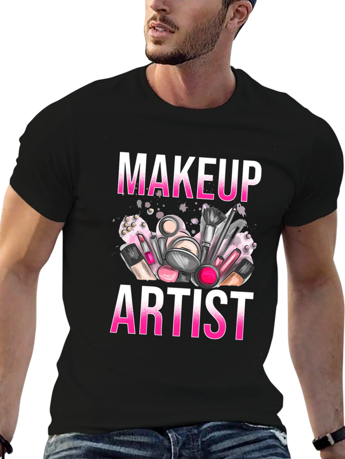 Makeup Artist T-Shirt - Cosmetic Design Tee