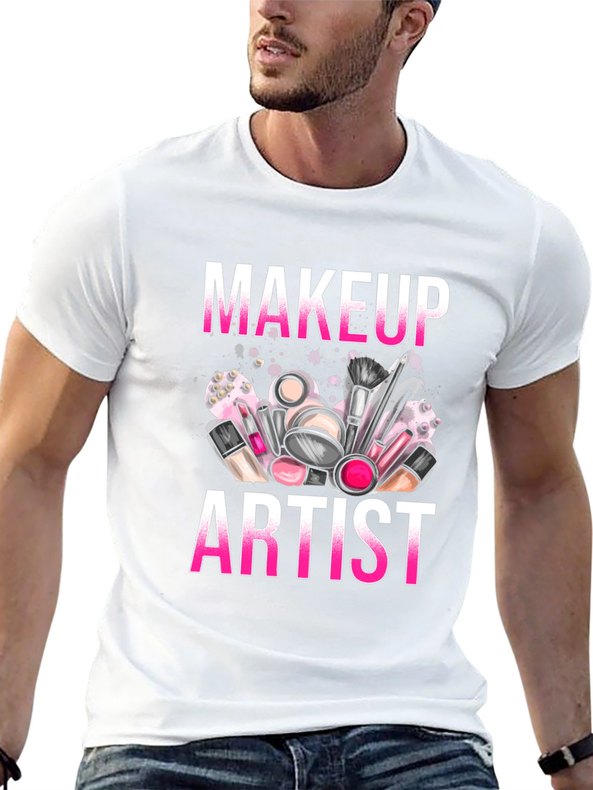 Makeup Artist T-Shirt - Cosmetic Design Tee