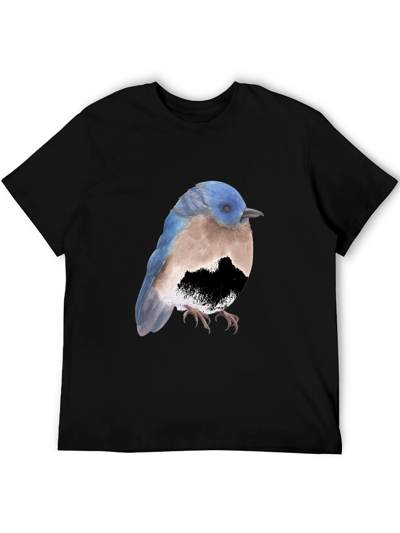 Bird Graphic Tee - Stylish Mens Black T-Shirt