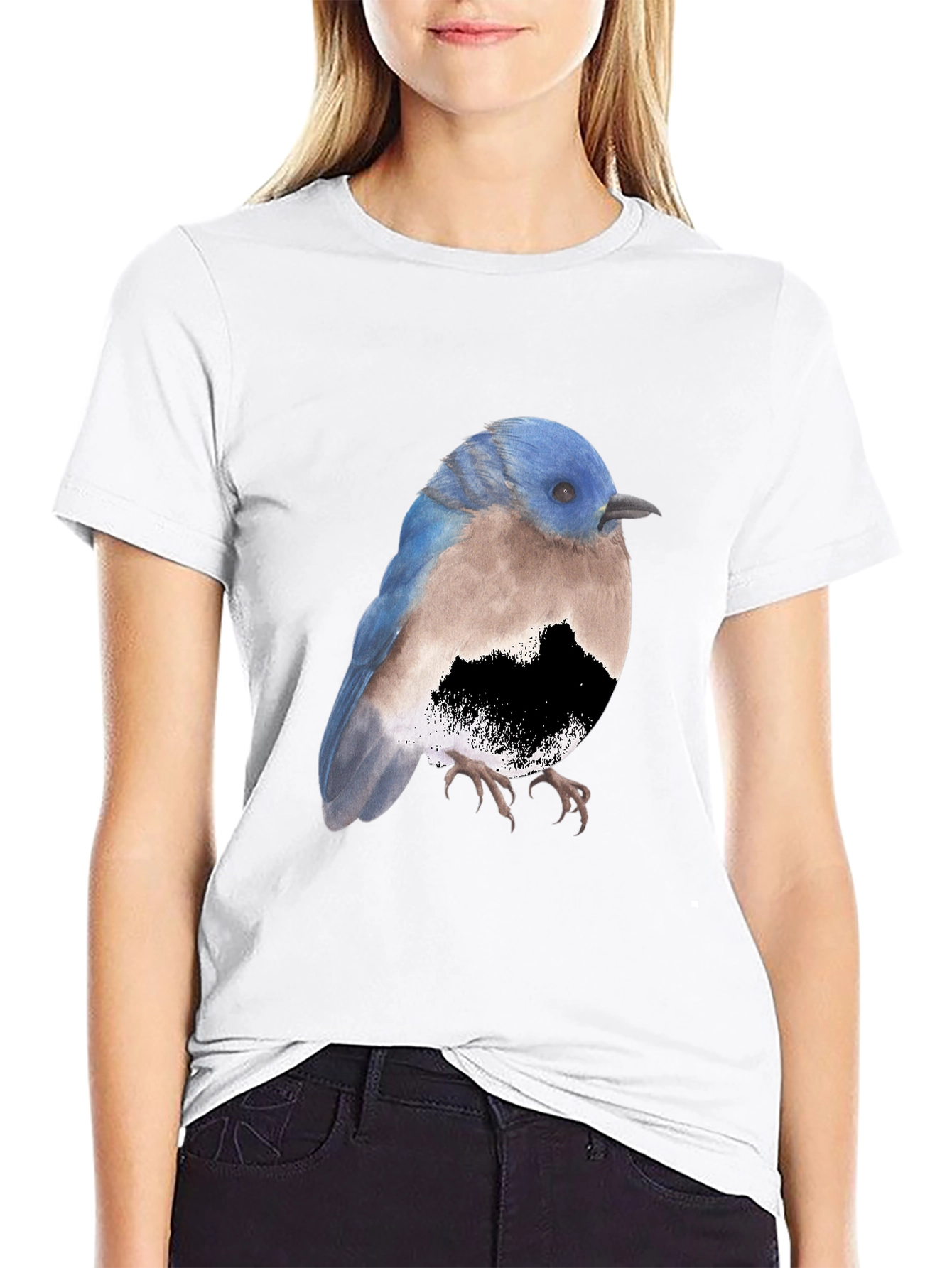 Bird Graphic Tee - Stylish Mens Black T-Shirt