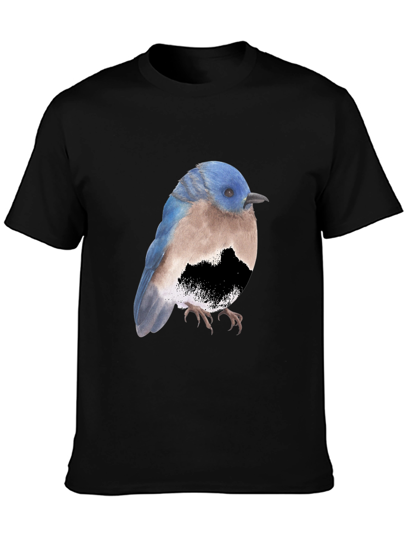 Bird Graphic Tee - Stylish Mens Black T-Shirt