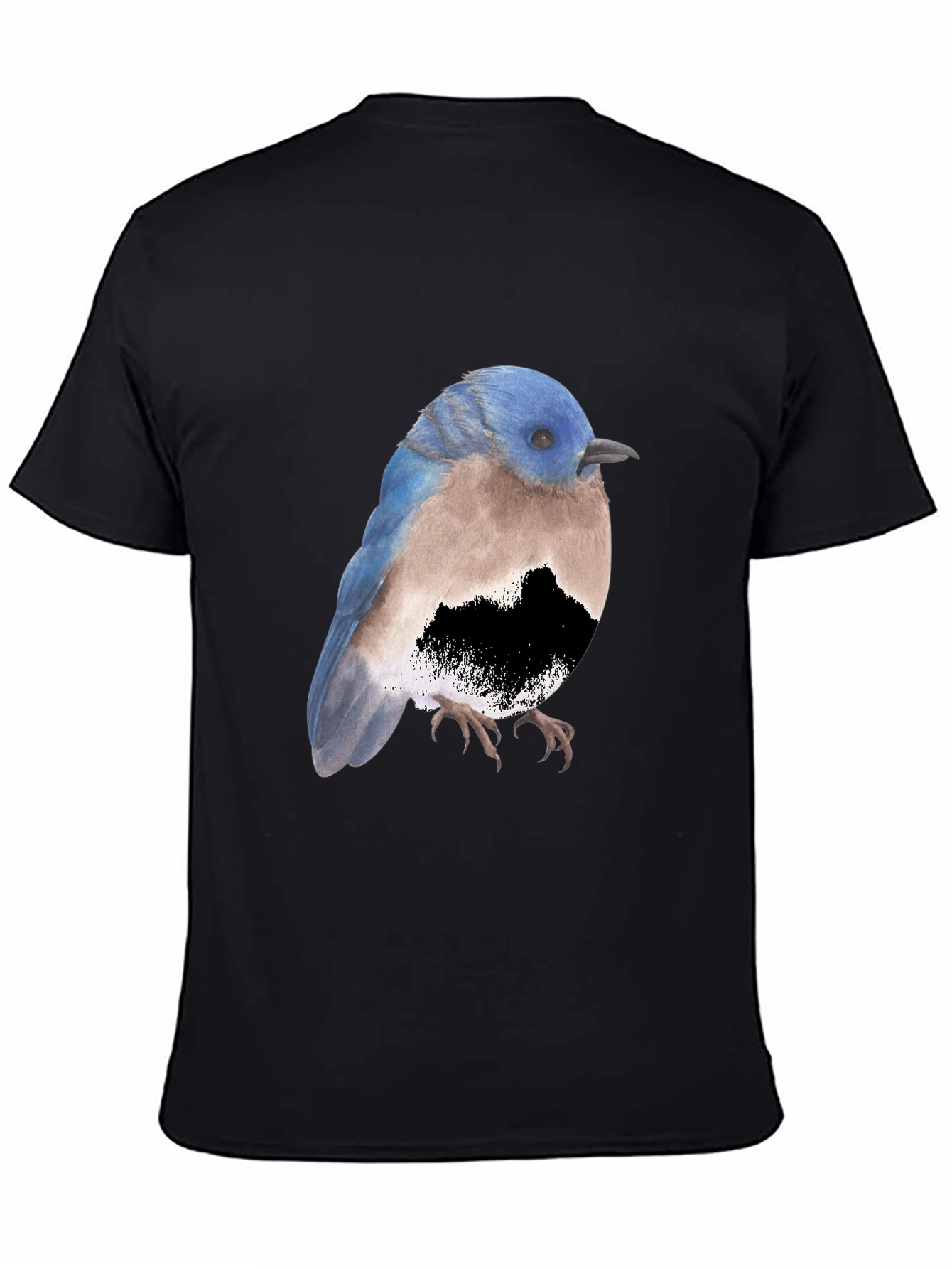 Bird Graphic Tee - Stylish Mens Black T-Shirt
