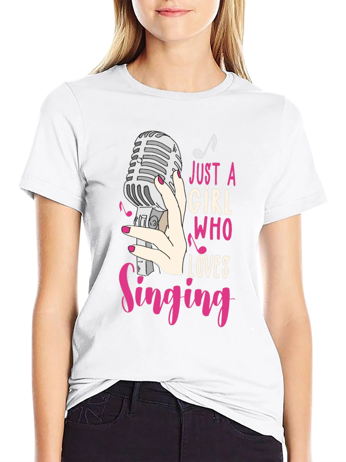 Just A Girl Who Loves Singing T-Shirt