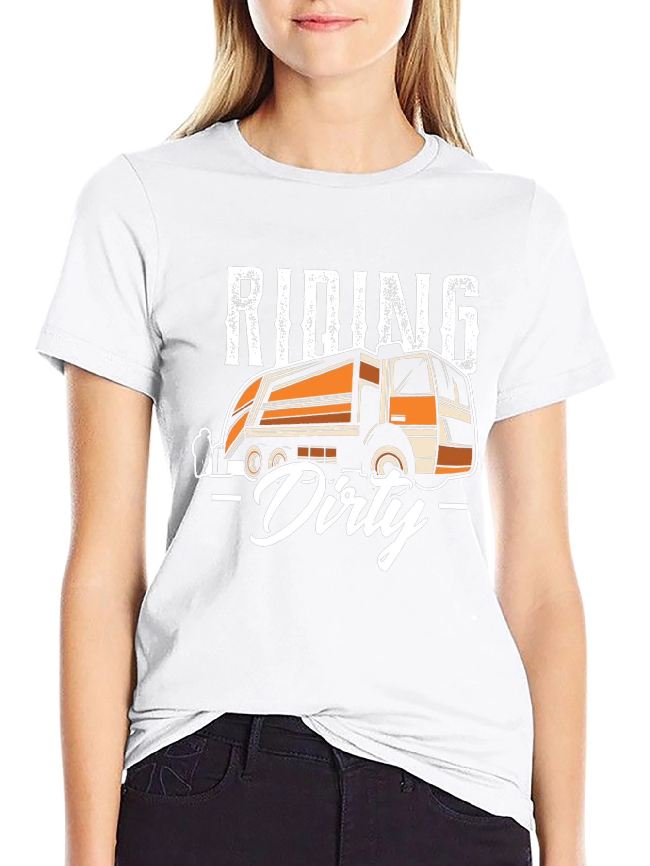 Riding Dirty Garbage Truck Graphic Tee