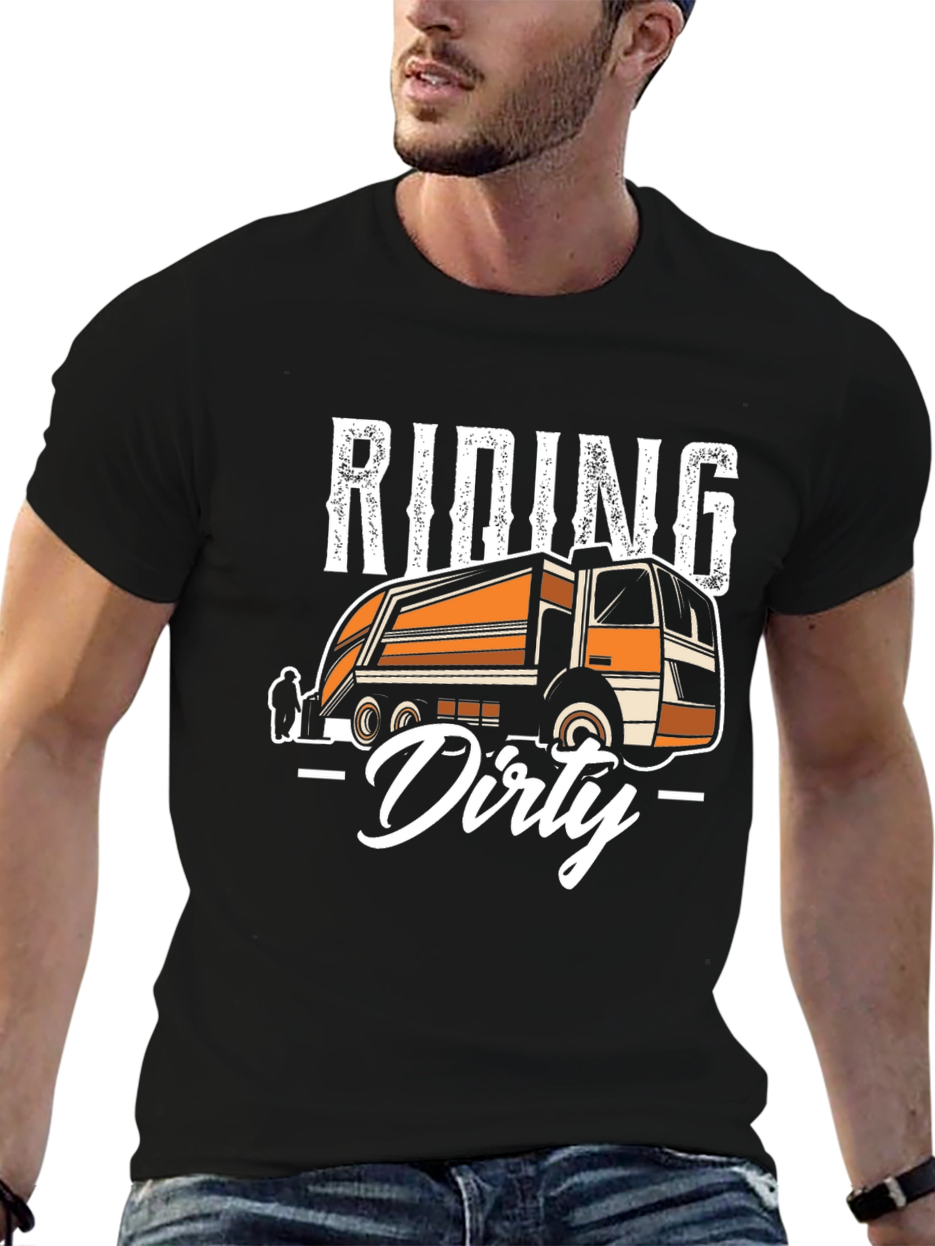 Riding Dirty Garbage Truck Graphic Tee