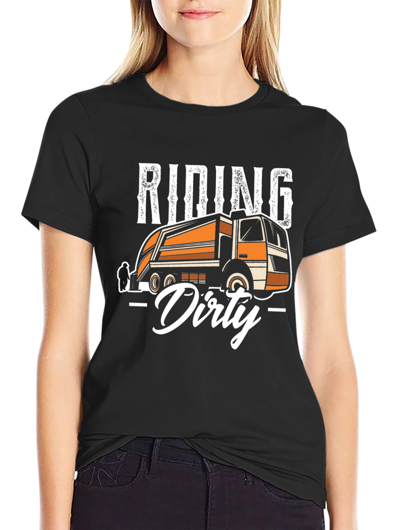 Riding Dirty Garbage Truck Graphic Tee