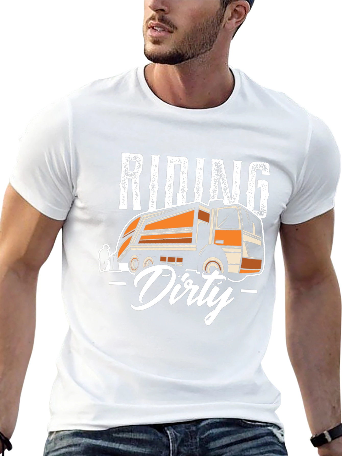 Riding Dirty Garbage Truck Graphic Tee