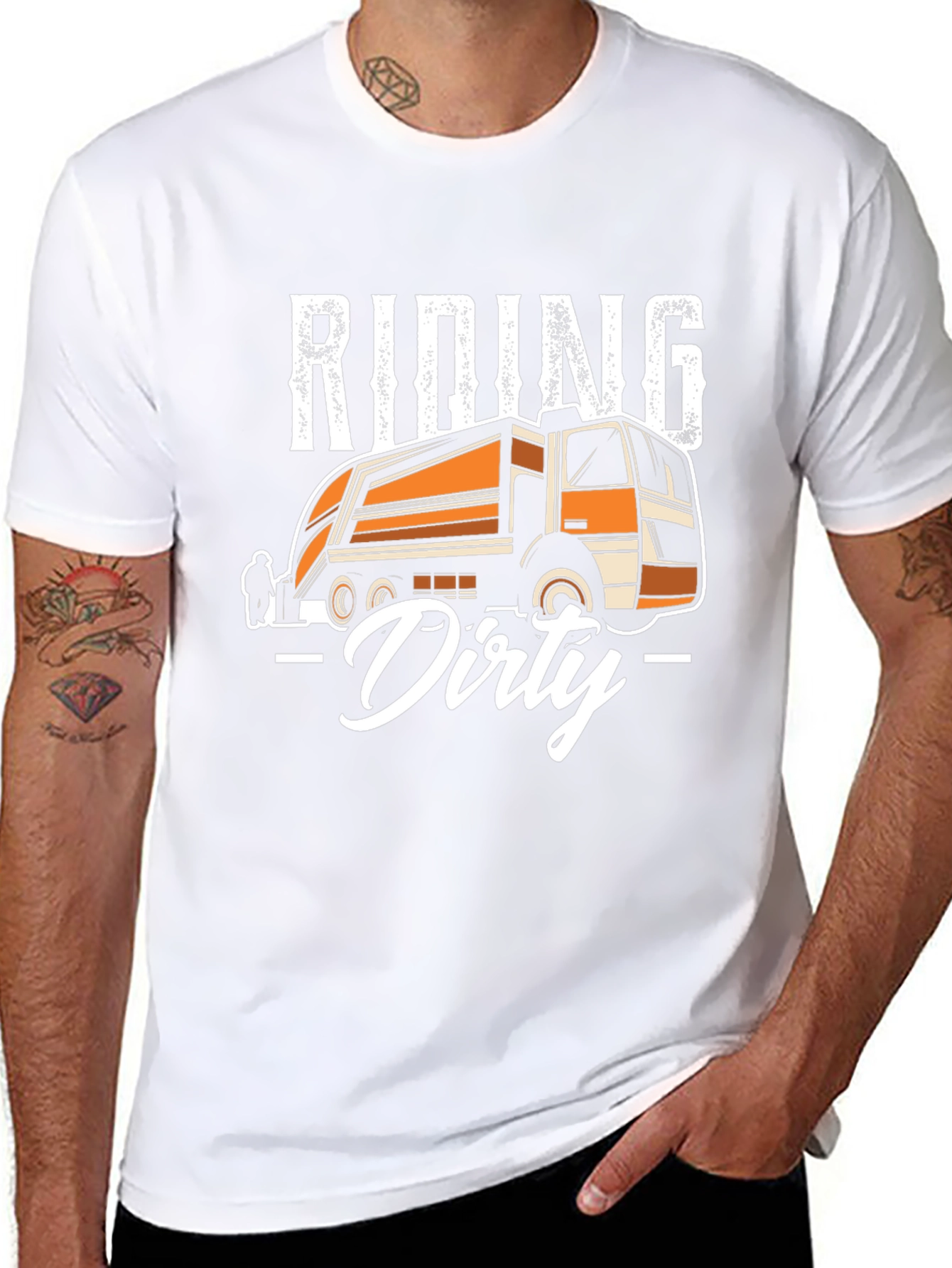 Riding Dirty Garbage Truck Graphic Tee