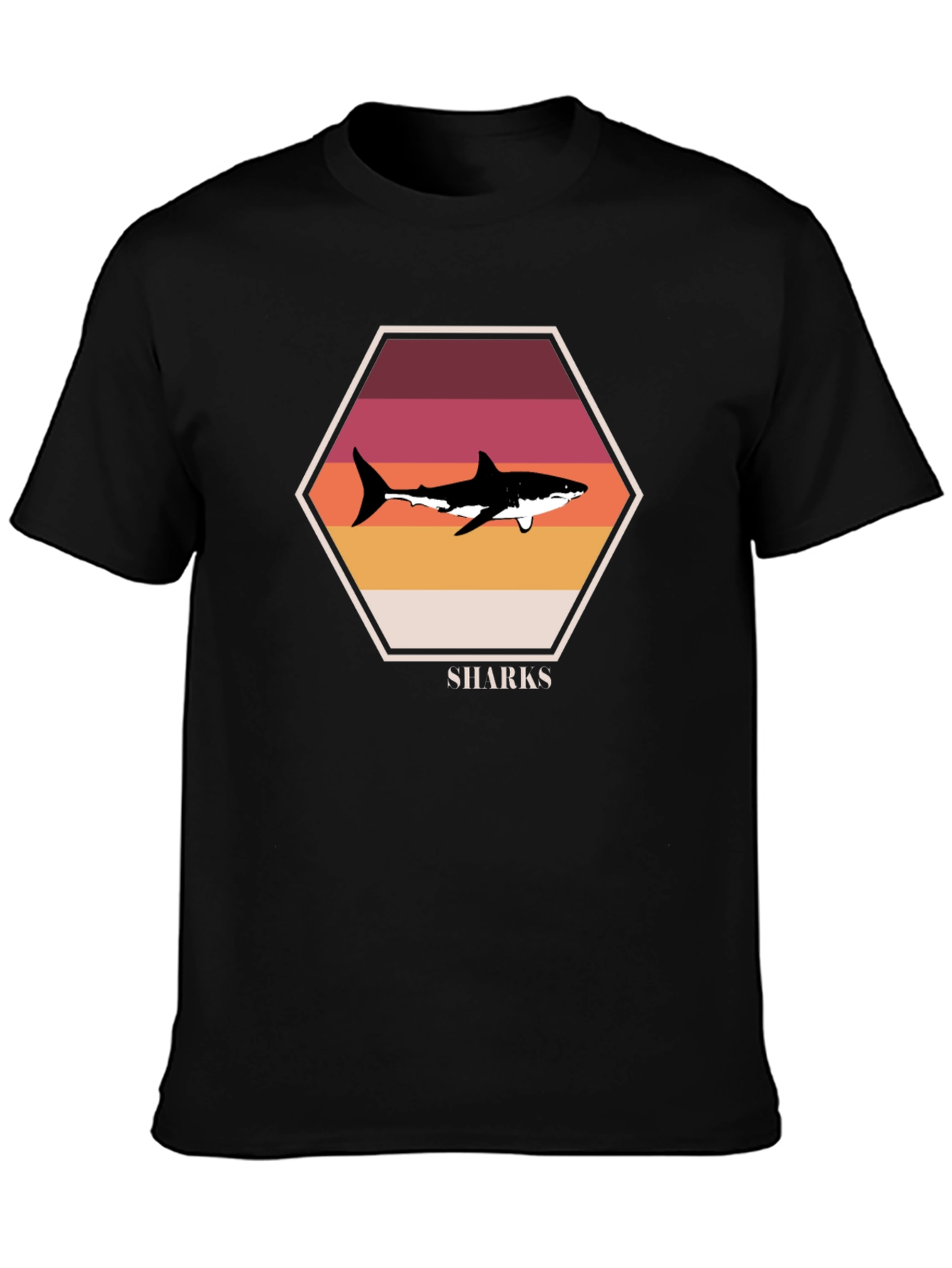 Retro Shark Graphic T-Shirt - Premium Cotton Blend