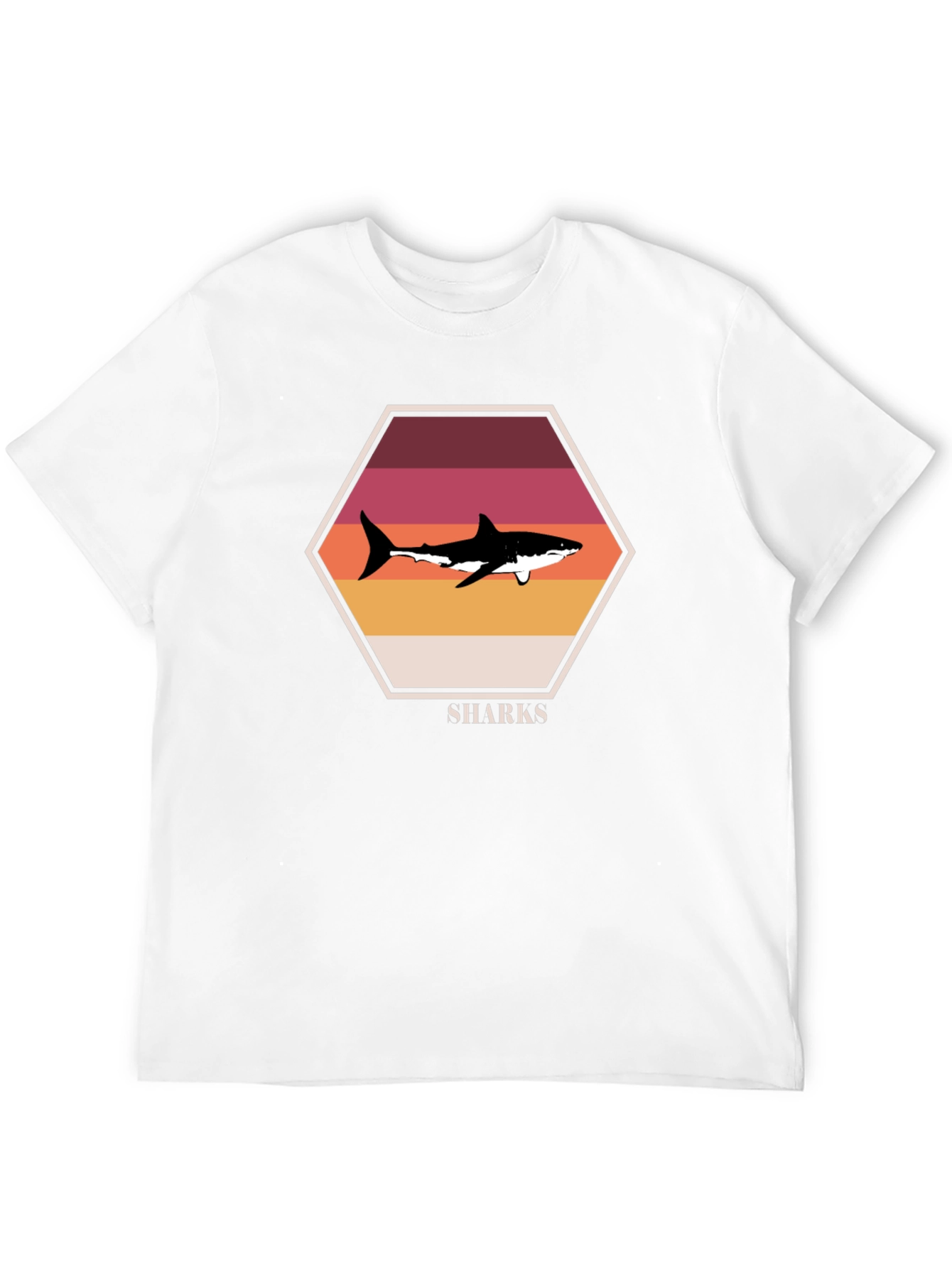 Retro Shark Graphic T-Shirt - Premium Cotton Blend