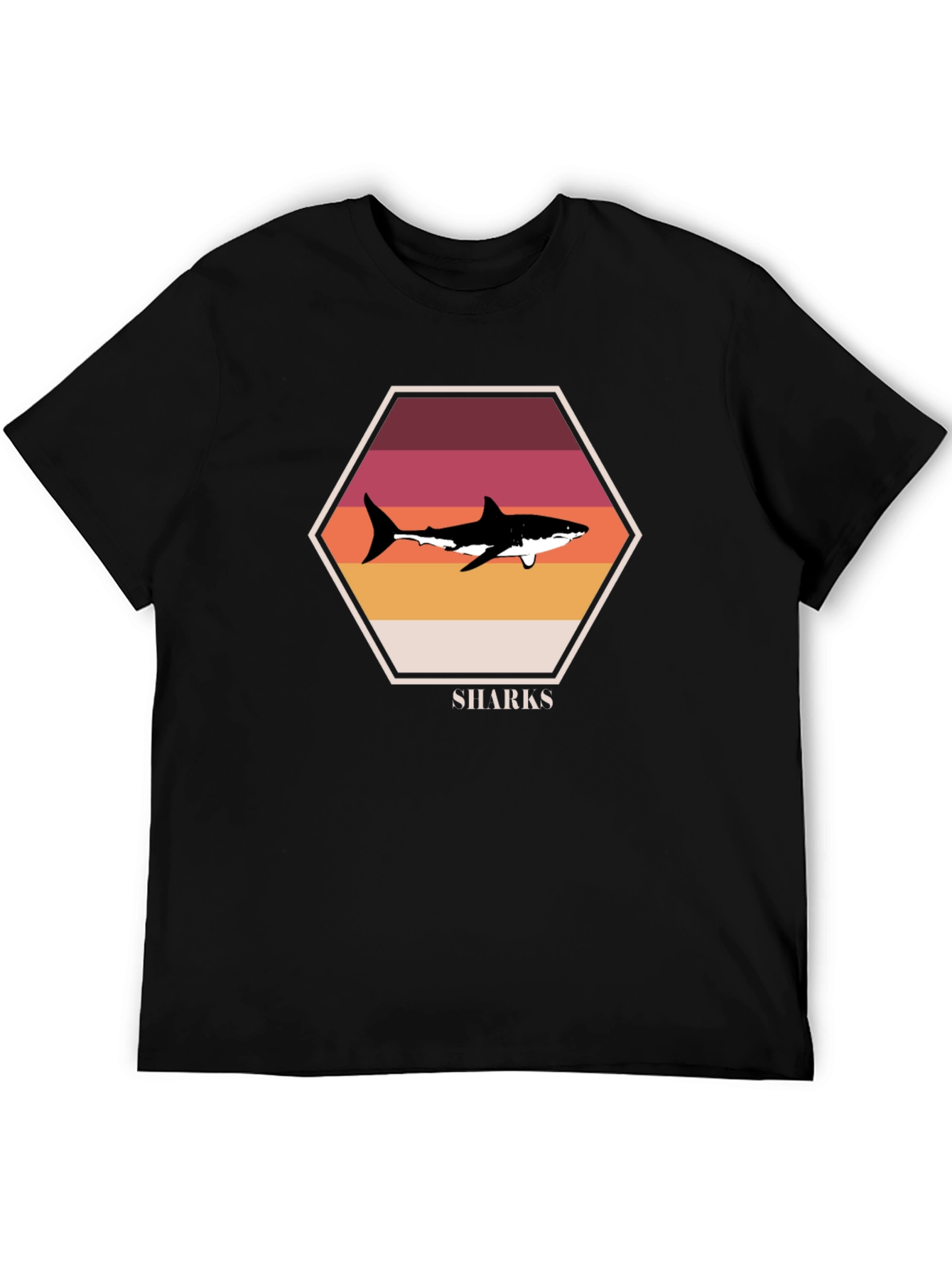 Retro Shark Graphic T-Shirt - Premium Cotton Blend