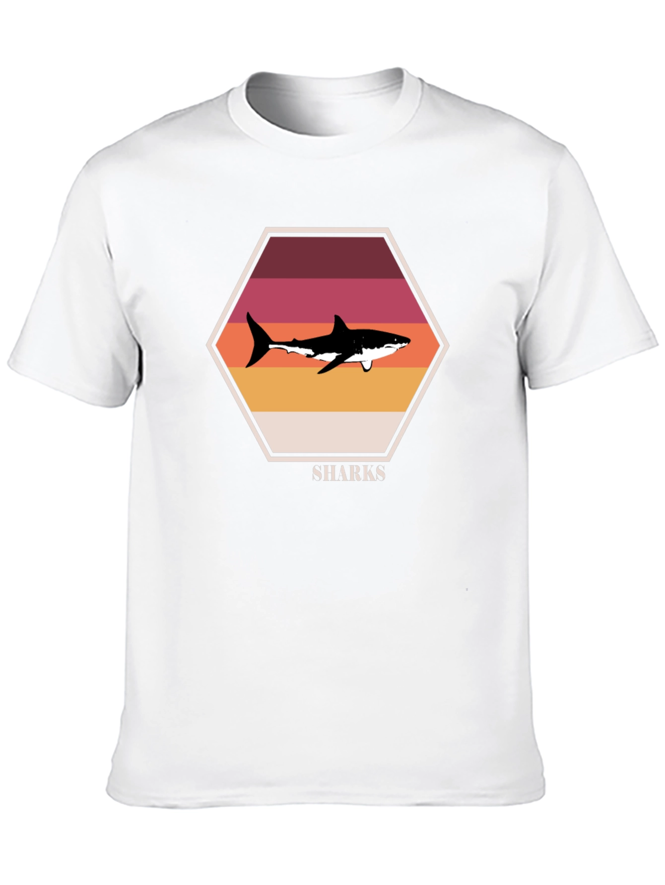 Retro Shark Graphic T-Shirt - Premium Cotton Blend