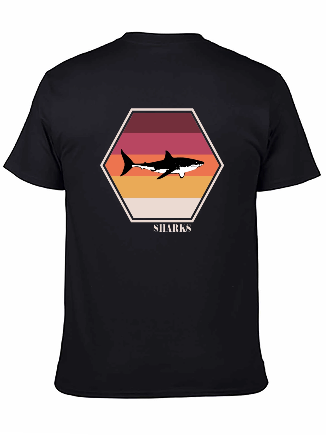 Retro Shark Graphic T-Shirt - Premium Cotton Blend