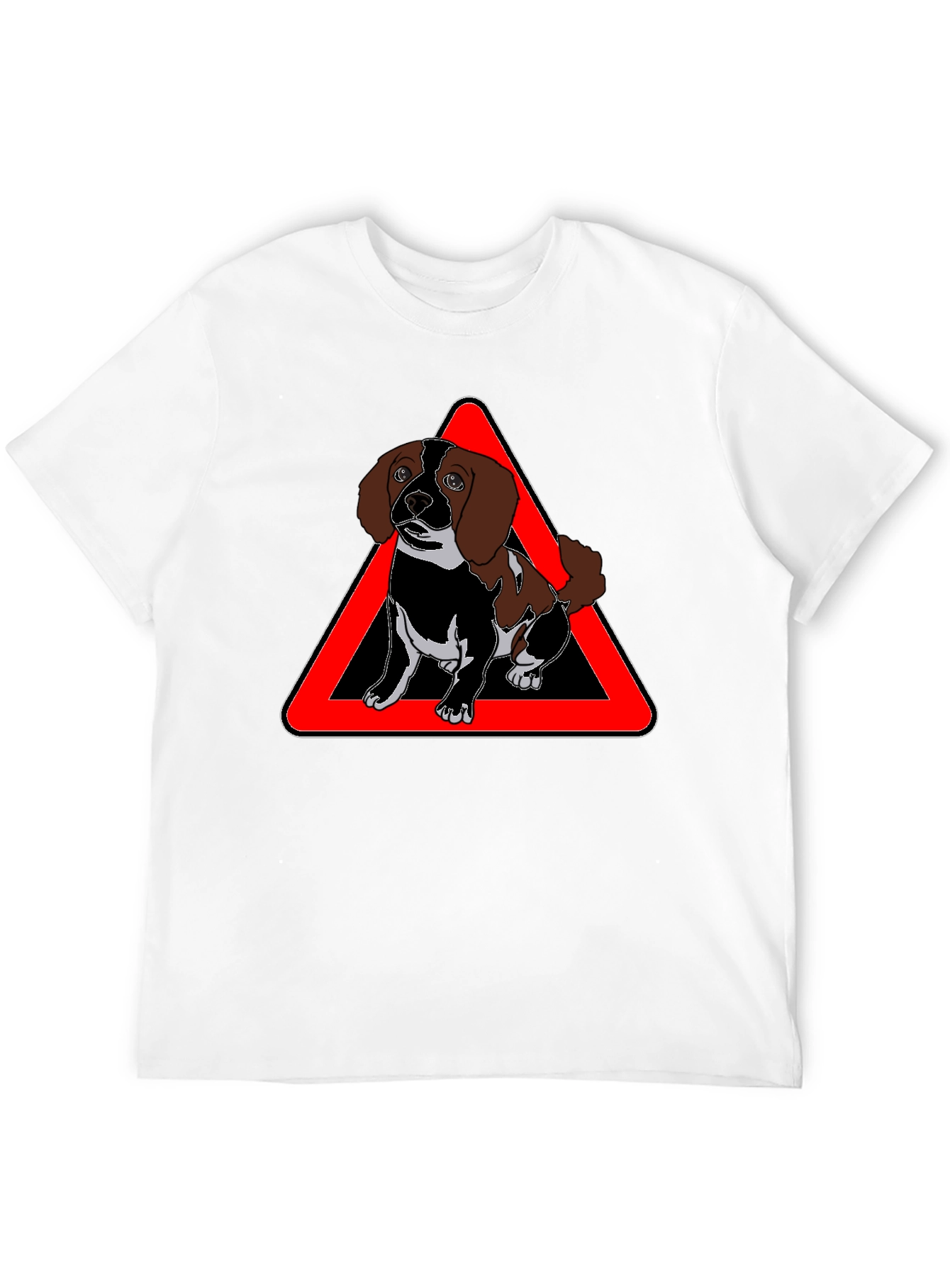 Cute Dog Warning Sign T-Shirt
