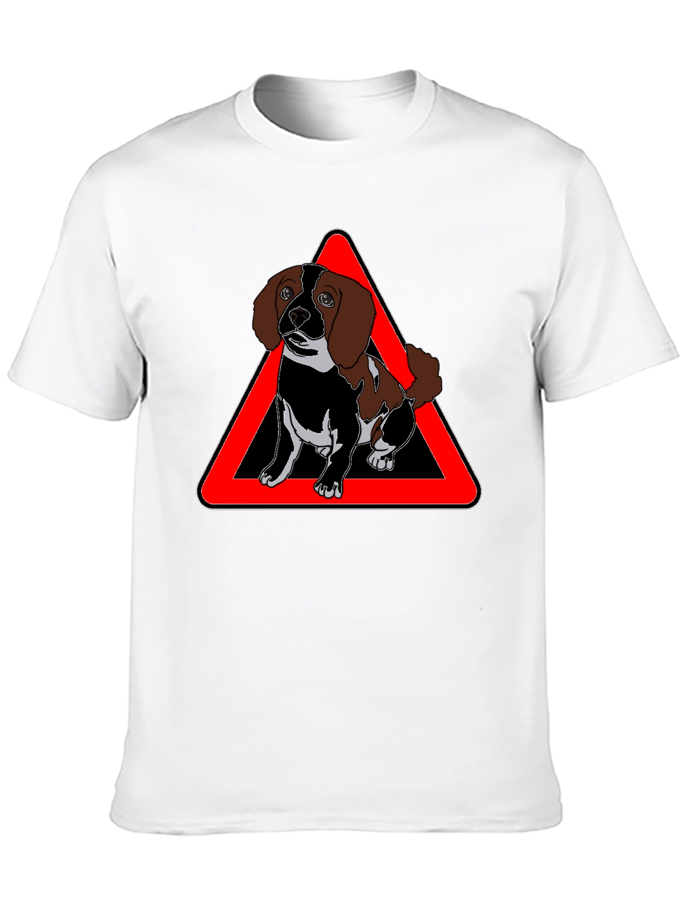 Cute Dog Warning Sign T-Shirt