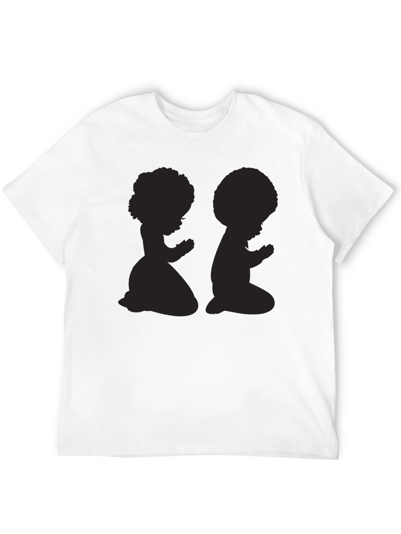 Praying Afro Kids Graphic Tee - Black