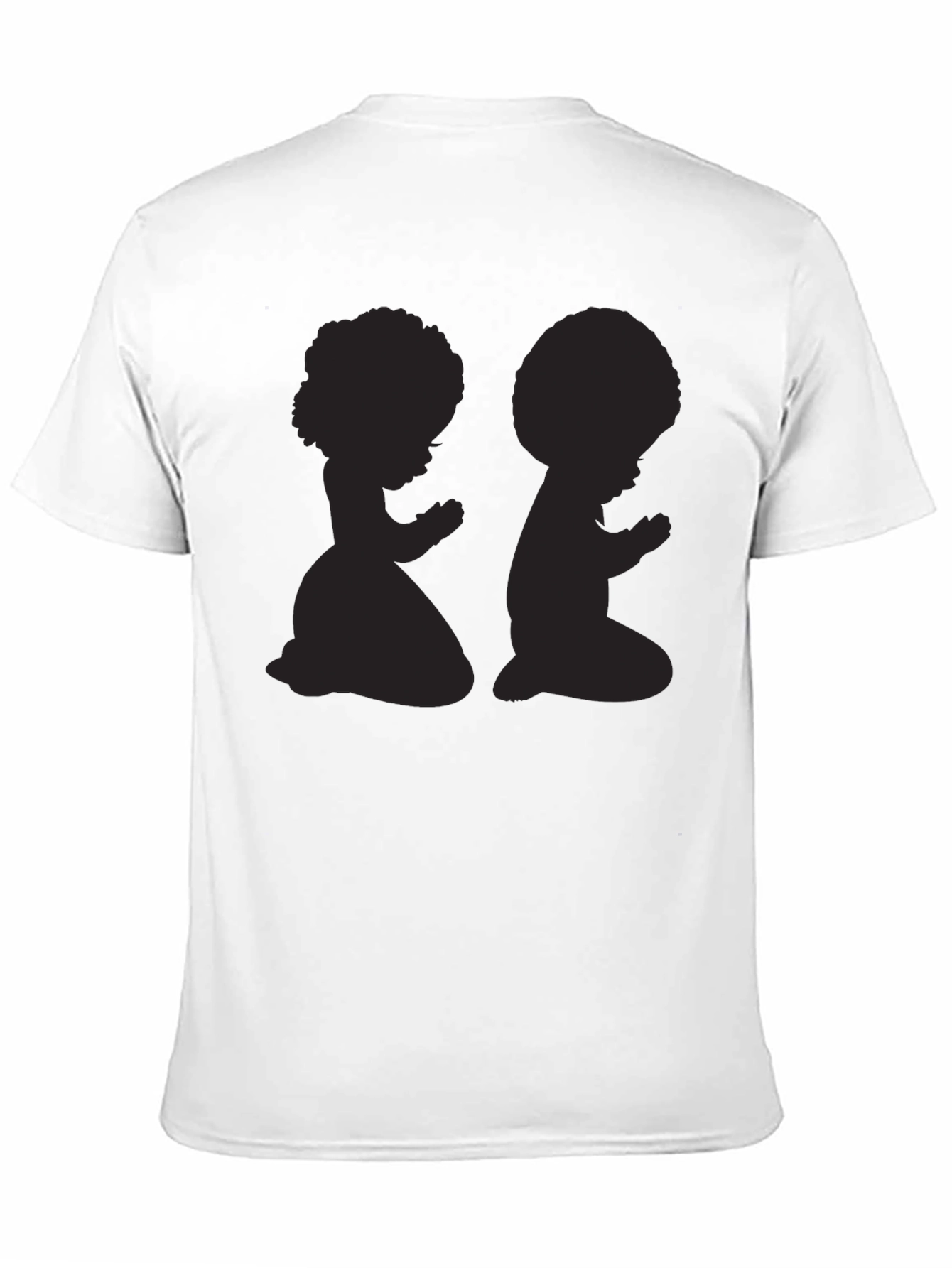 Praying Afro Kids Graphic Tee - Black