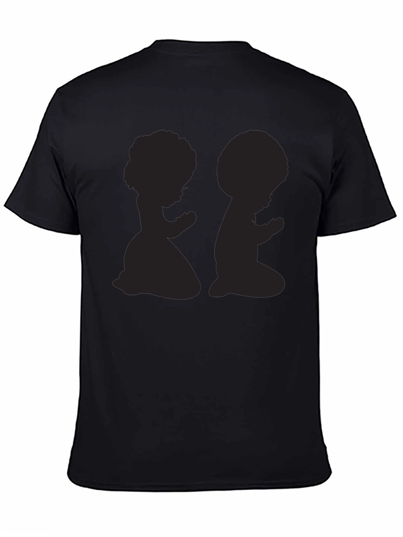Praying Afro Kids Graphic Tee - Black
