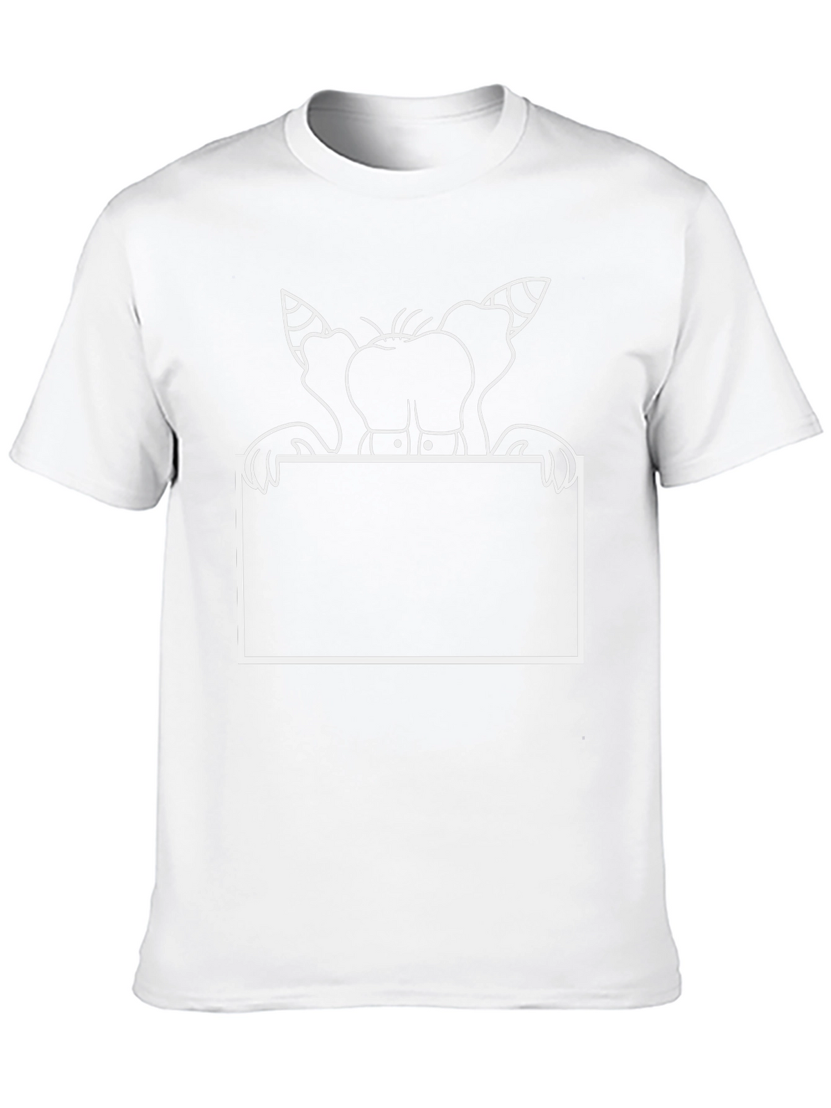 Cartoon Elephant Graphic Black T-Shirt