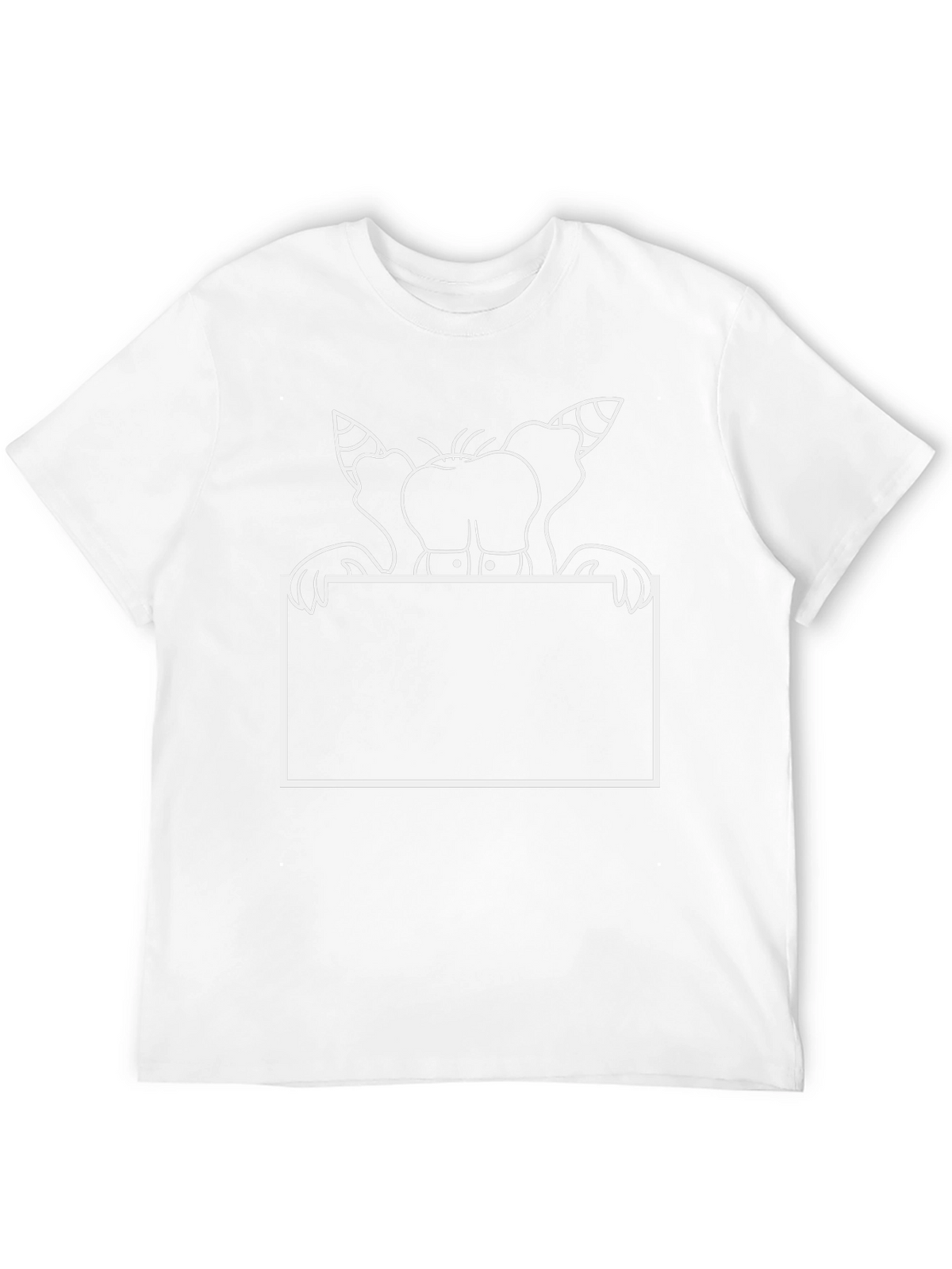 Cartoon Elephant Graphic Black T-Shirt