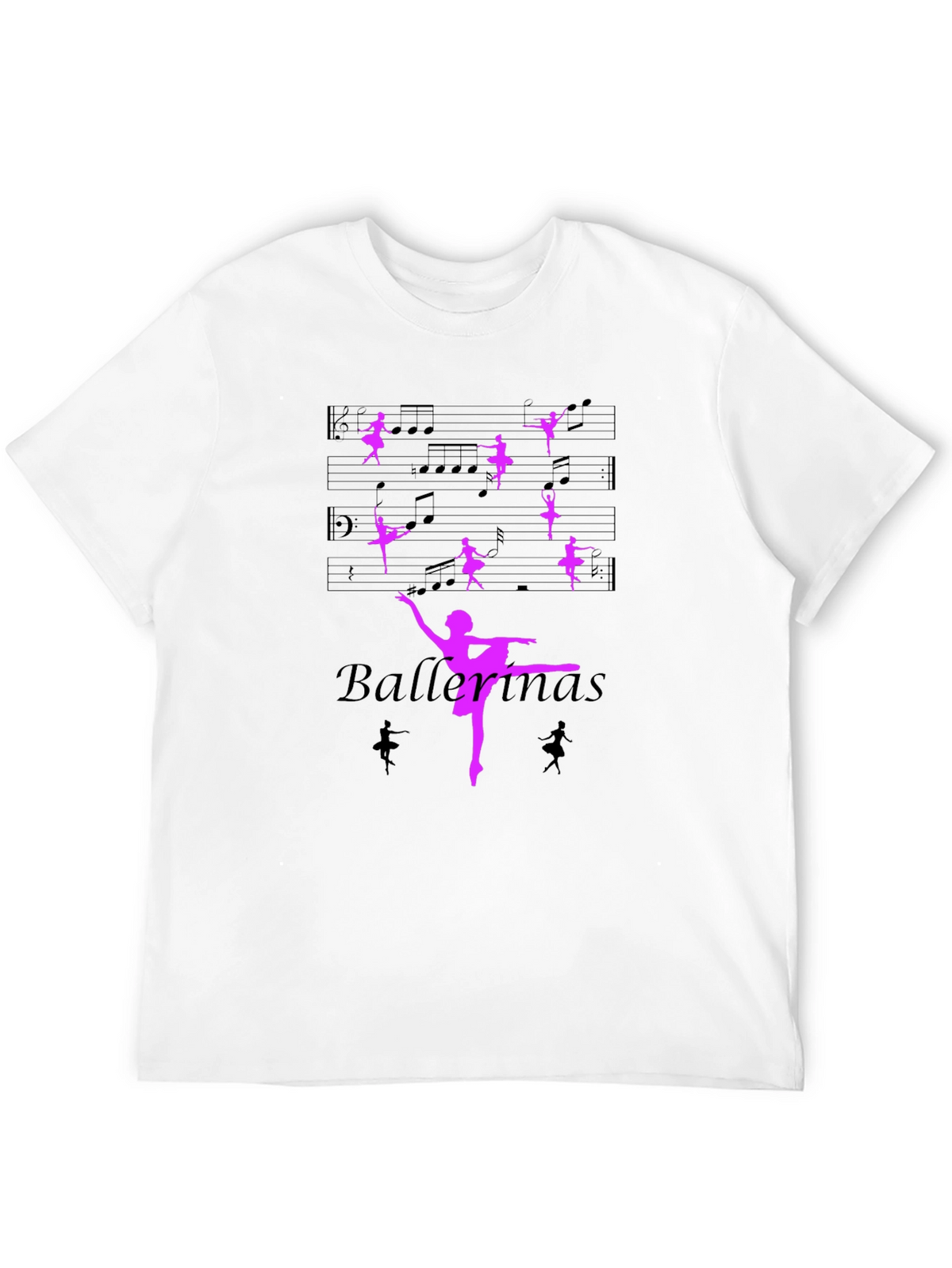 Ballerina Music Black T-Shirt