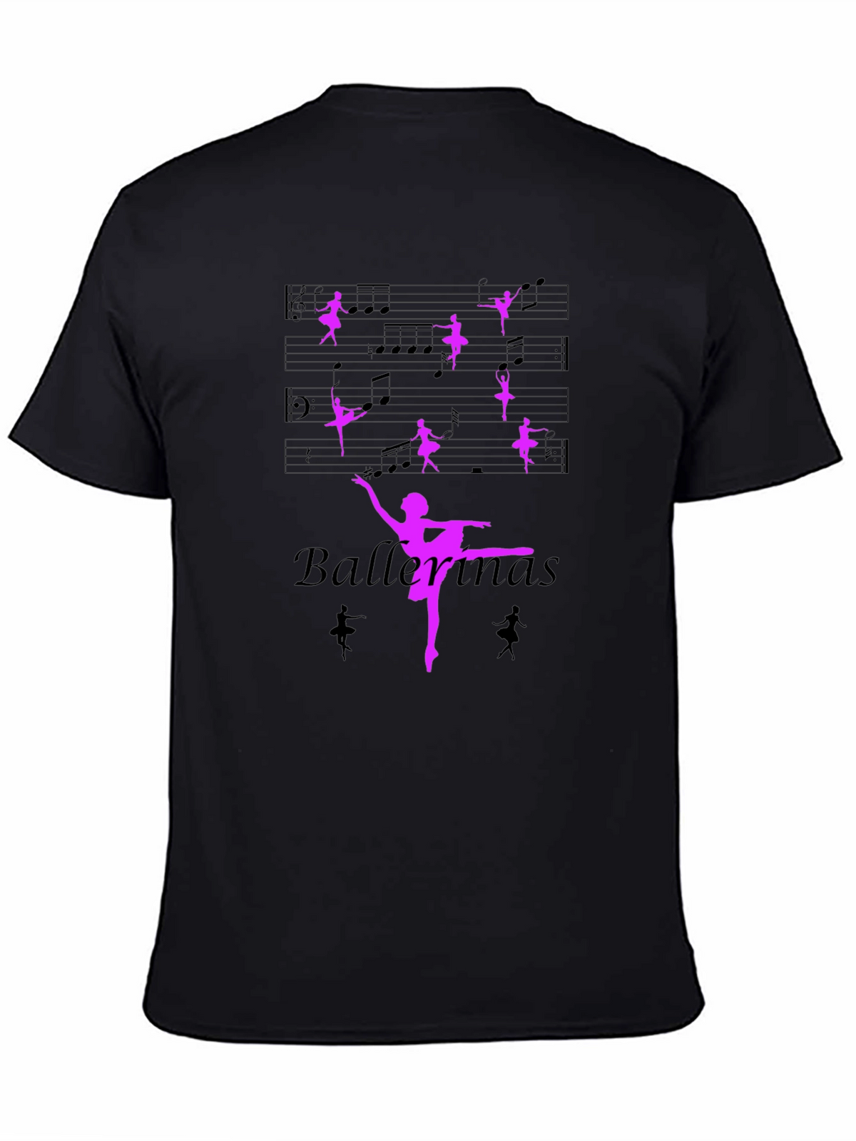 Ballerina Music Black T-Shirt
