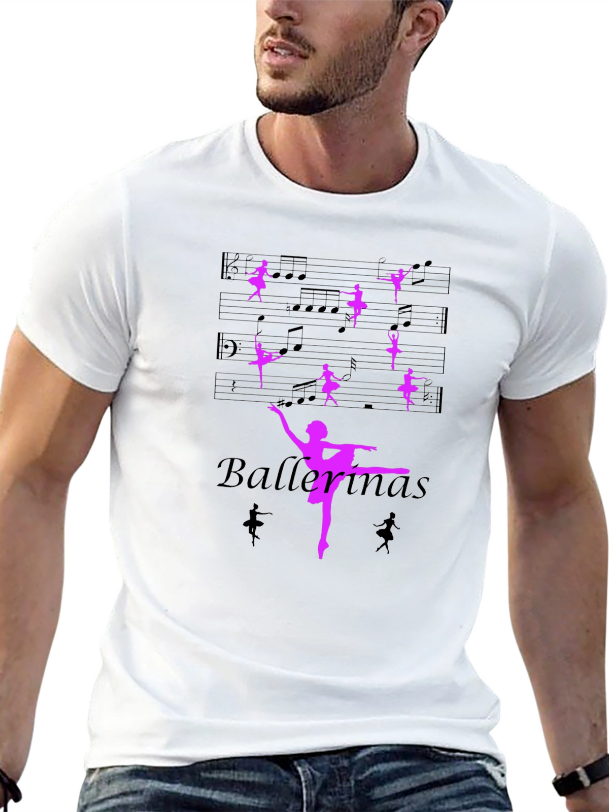 Ballerina Music Black T-Shirt