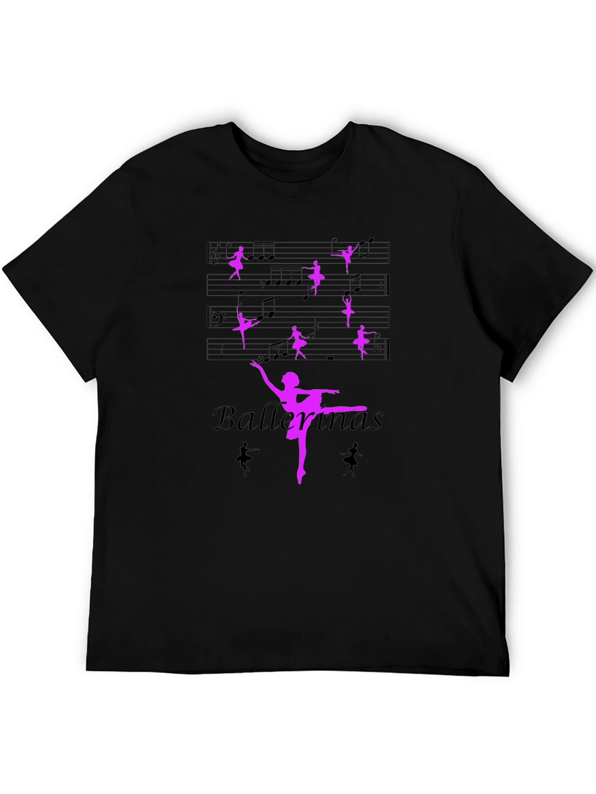 Ballerina Music Black T-Shirt