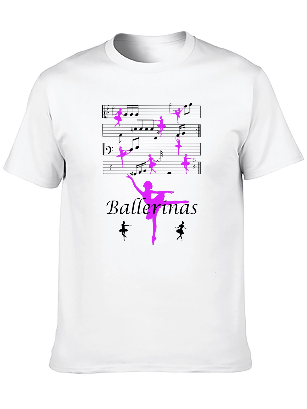 Ballerina Music Black T-Shirt