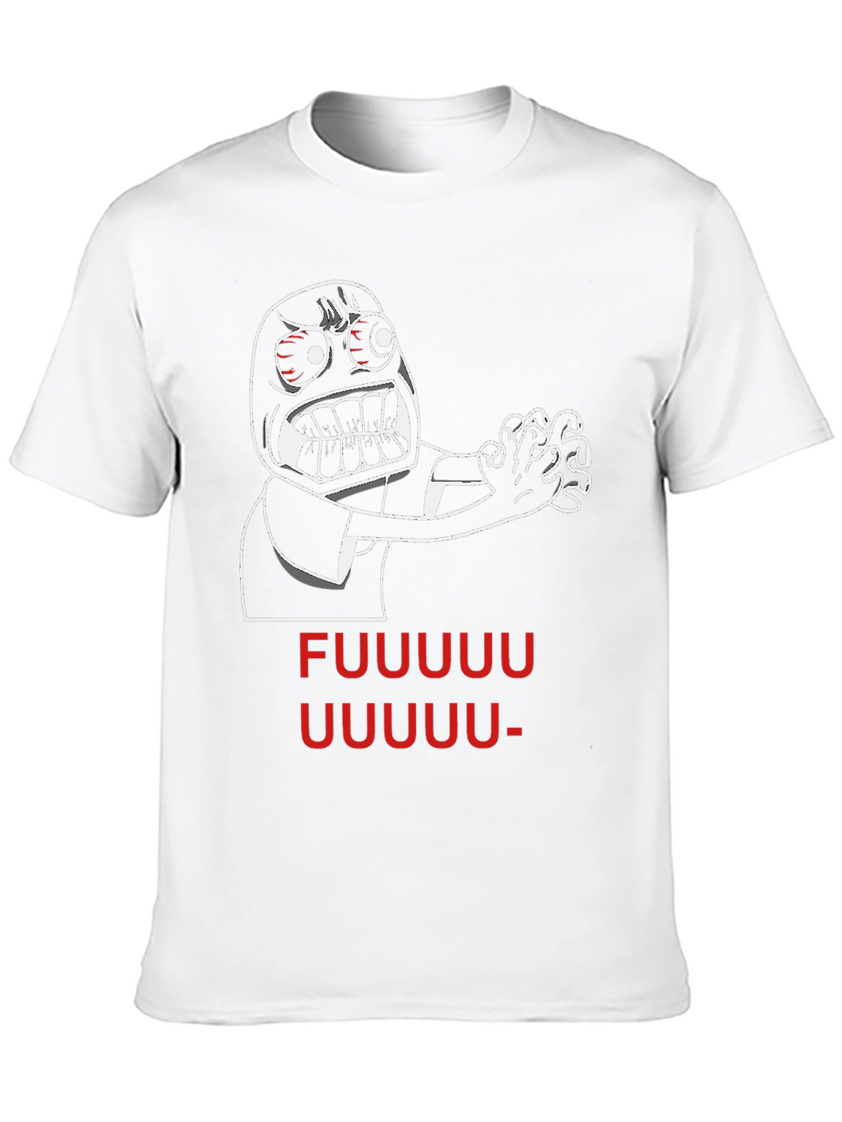 Rage Face Meme Black T-Shirt - FUUUUU UUUUUU