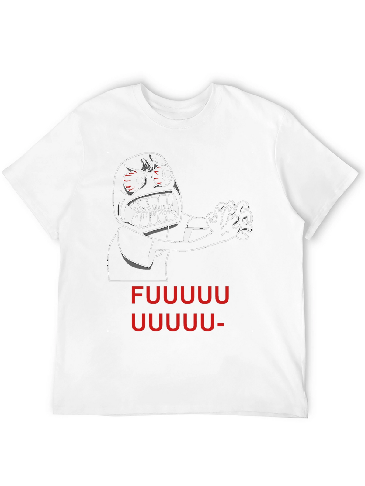 Rage Face Meme Black T-Shirt - FUUUUU UUUUUU