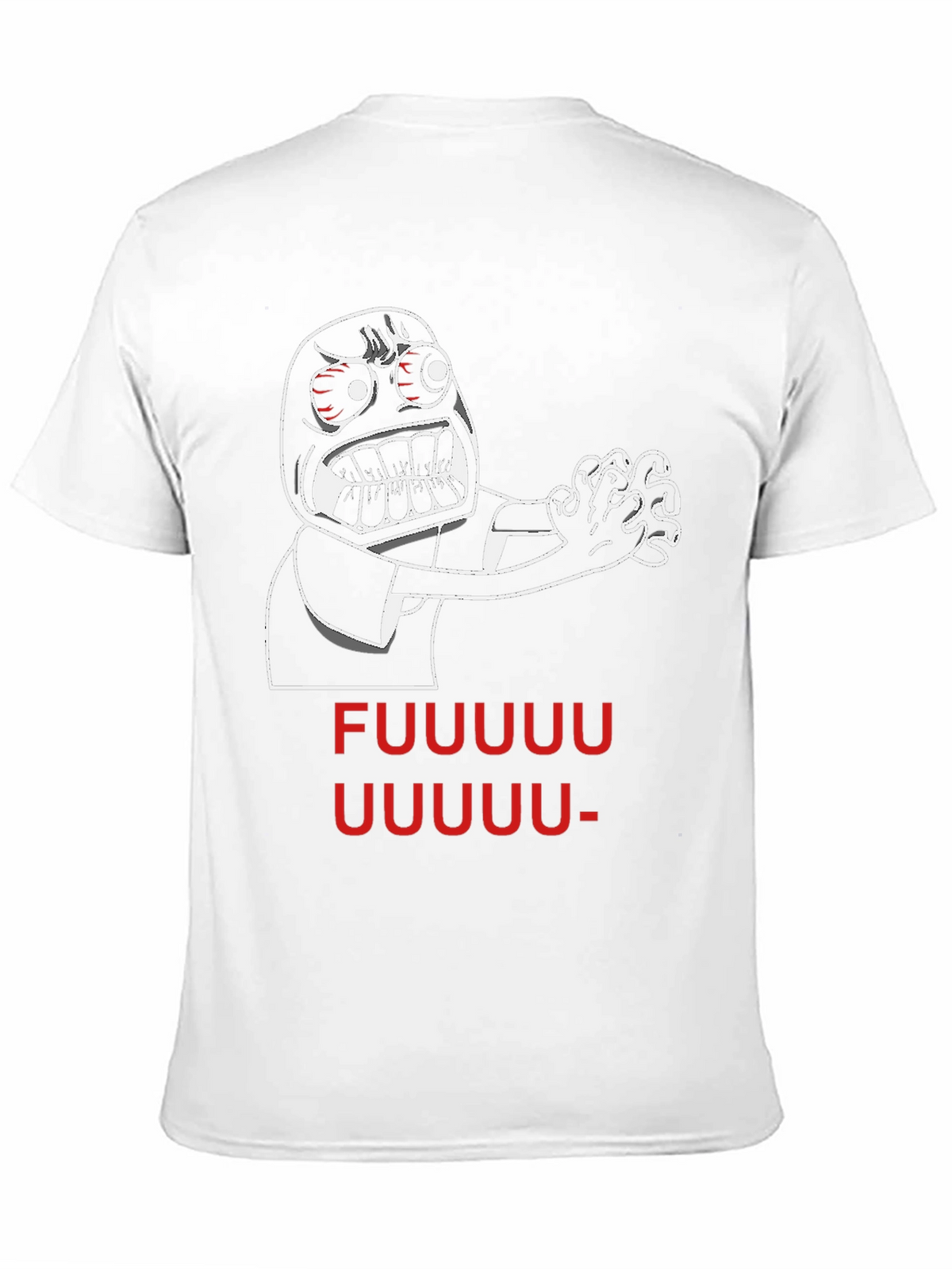 Rage Face Meme Black T-Shirt - FUUUUU UUUUUU