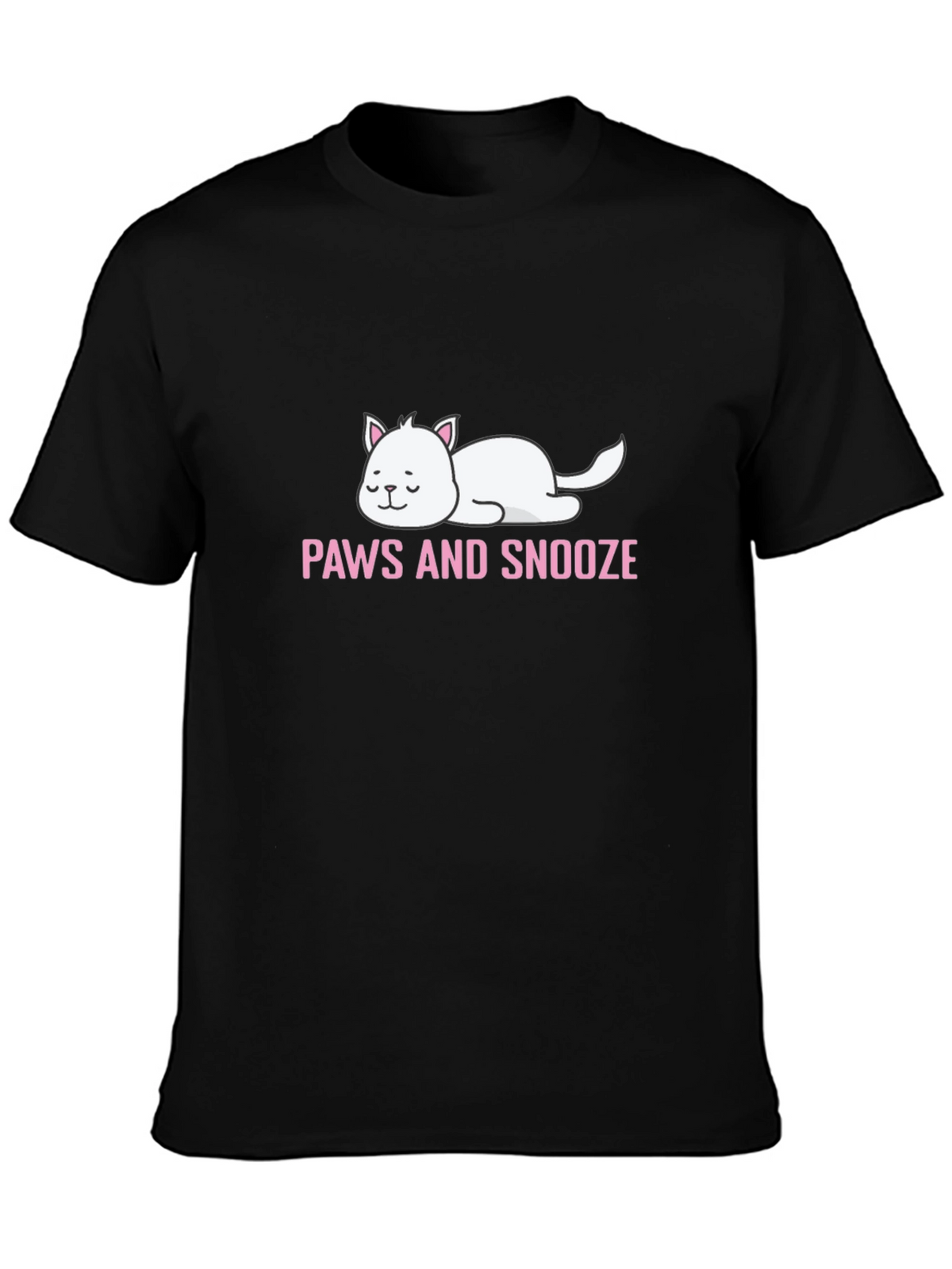 Paws and Snooze Cat Graphic T-Shirt